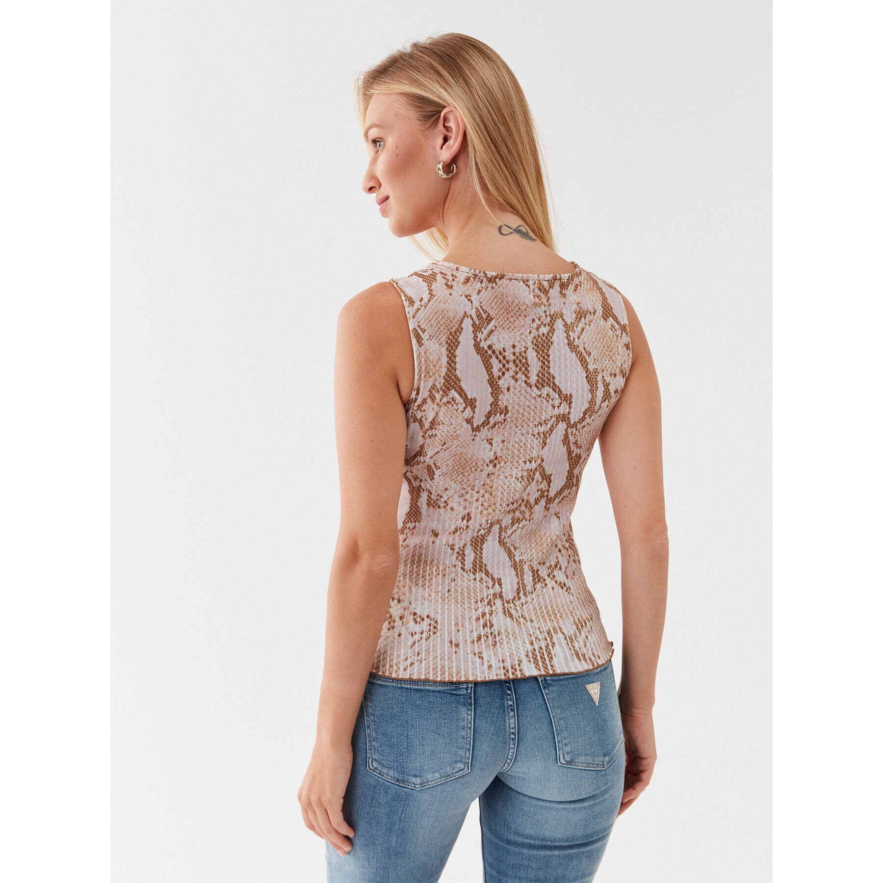 Guess топ Sabrina W3YP35 KB7I2 Бежов Regular Fit - Pepit.bg