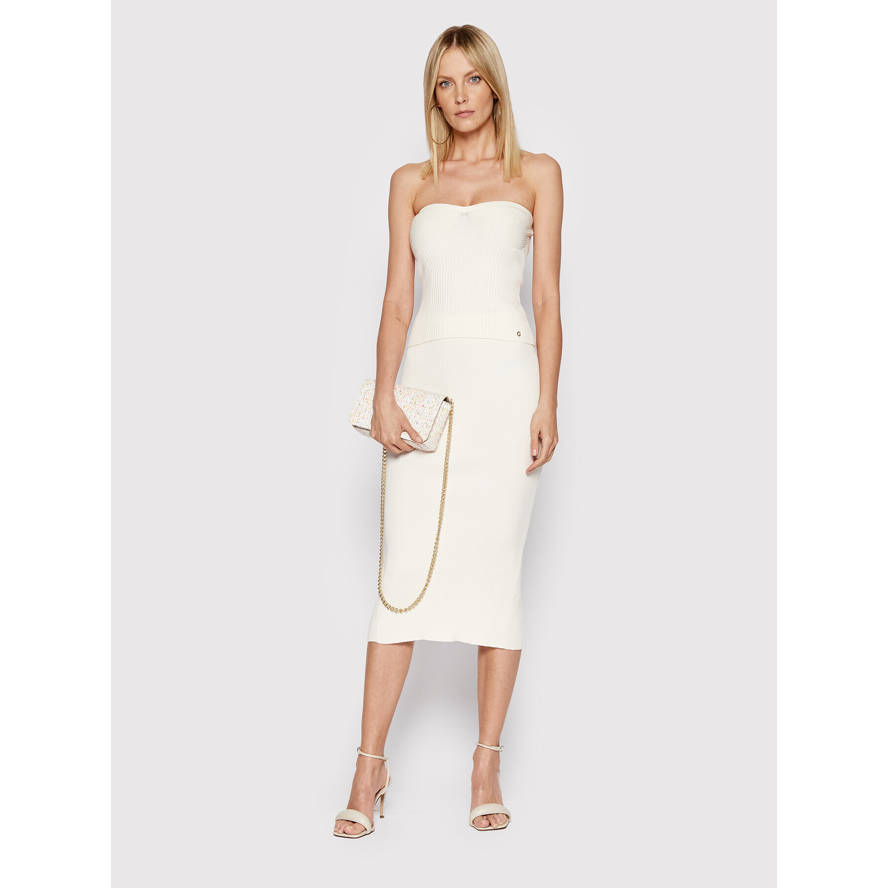 Guess топ Selina W2GR33 Z2YN2 Бежов Slim Fit - Pepit.bg