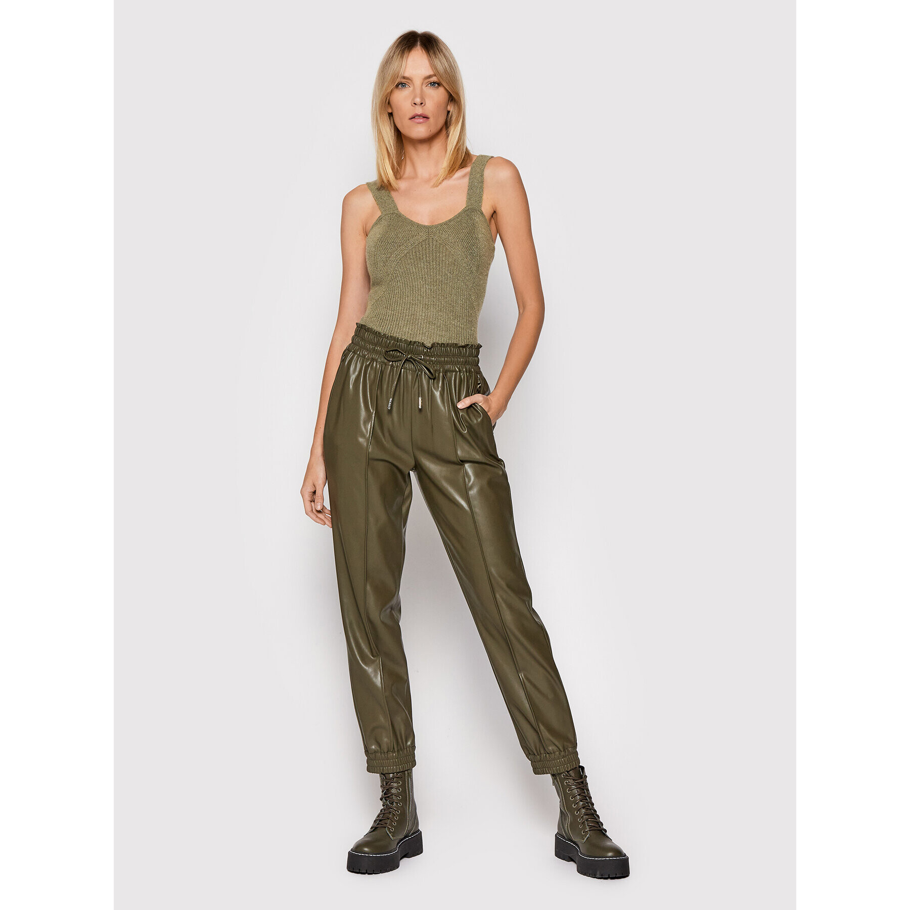 Guess топ Serena W1BR49 Z2QA0 Зелен Slim Fit - Pepit.bg