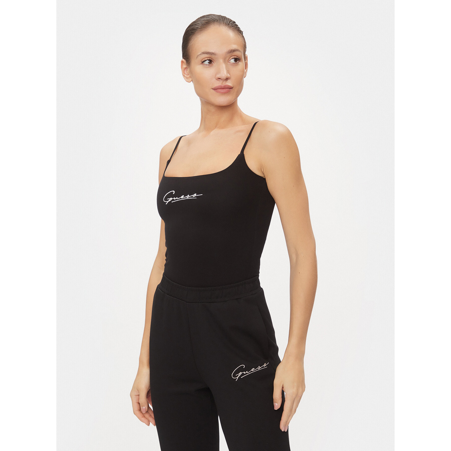 Guess топ Signature V4RP06 J1314 Черен Regular Fit - Pepit.bg