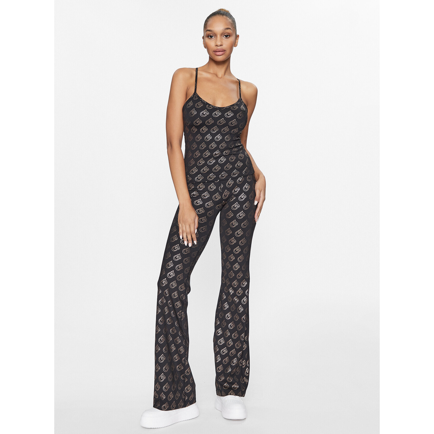 Guess топ V3GP01 MC03W Черен Slim Fit - Pepit.bg