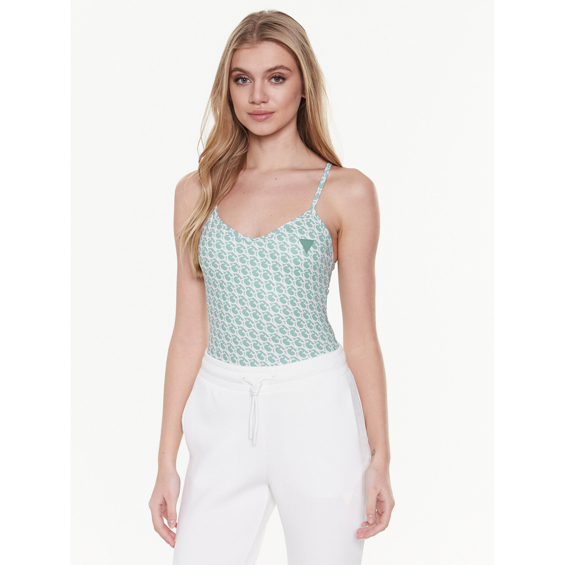 Guess топ V3GP01 MC03W Зелен Regular Fit - Pepit.bg