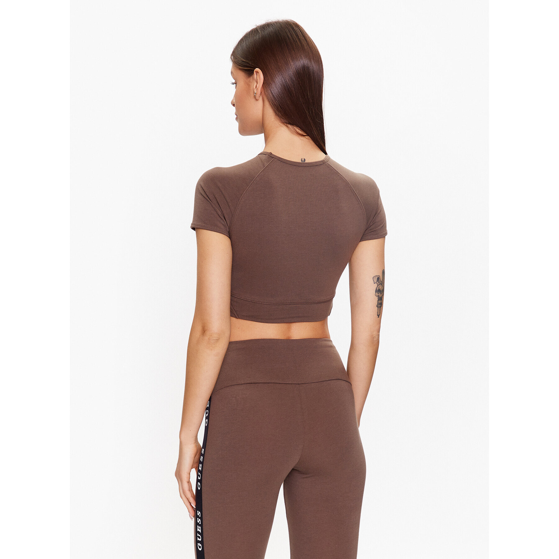Guess топ V3RP16 KABR0 Каки Slim Fit - Pepit.bg