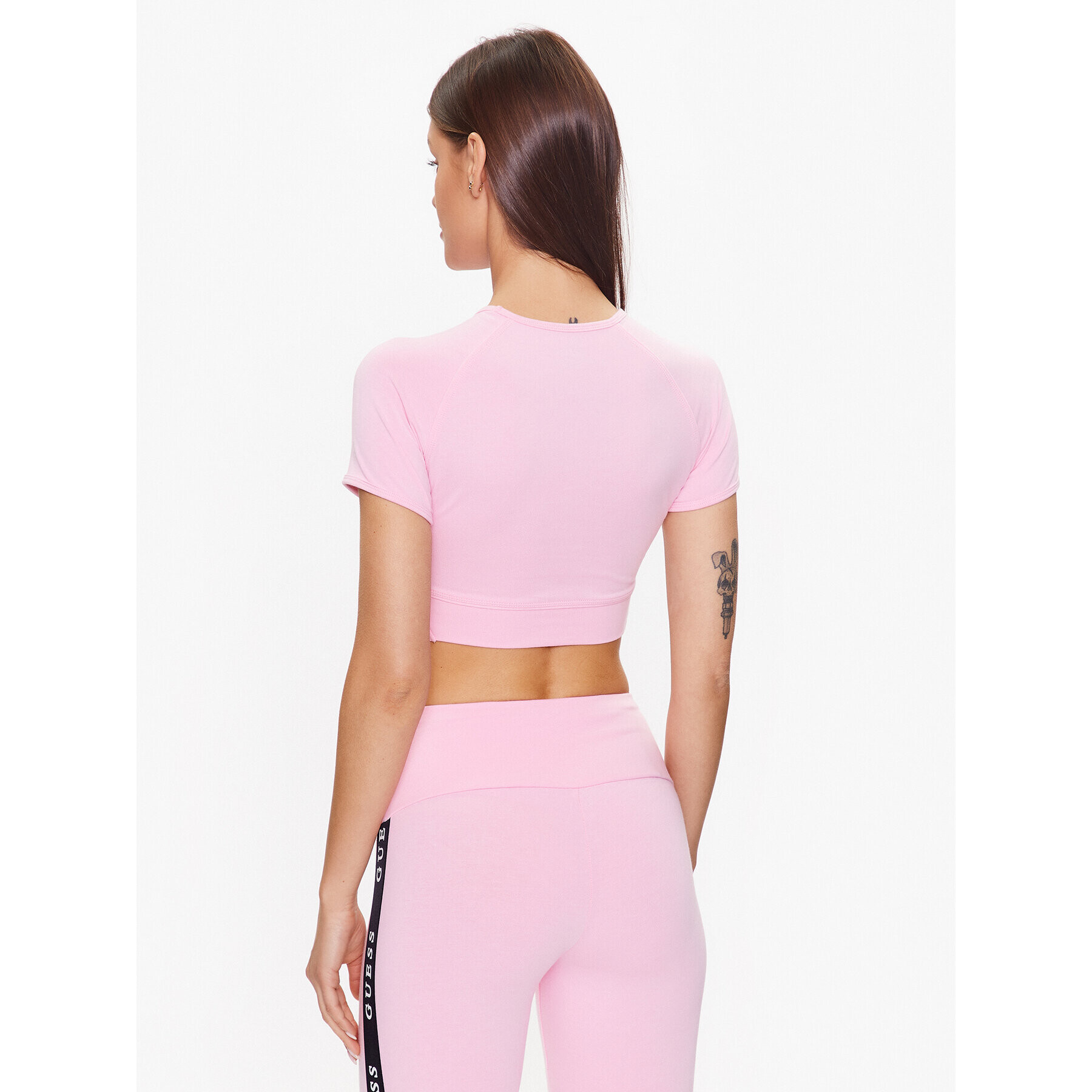 Guess топ V3RP16 KABR0 Розов Slim Fit - Pepit.bg