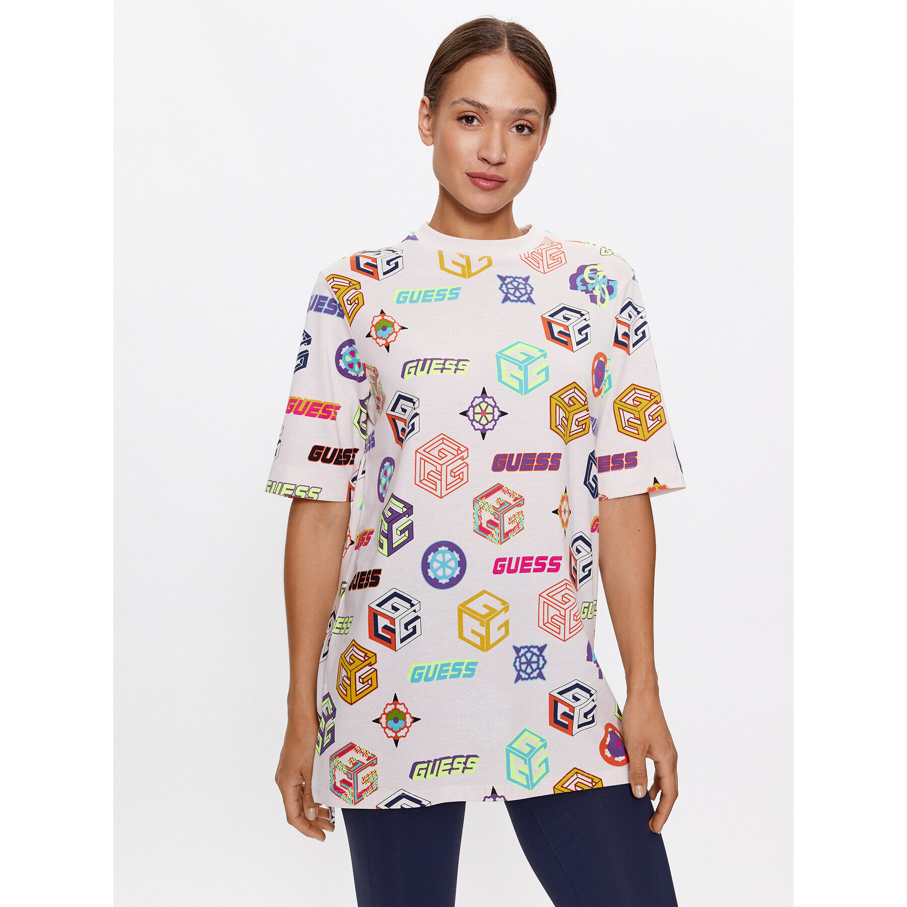 Guess Тишърт V3YI05 I3Z14 Цветен Oversize - Pepit.bg
