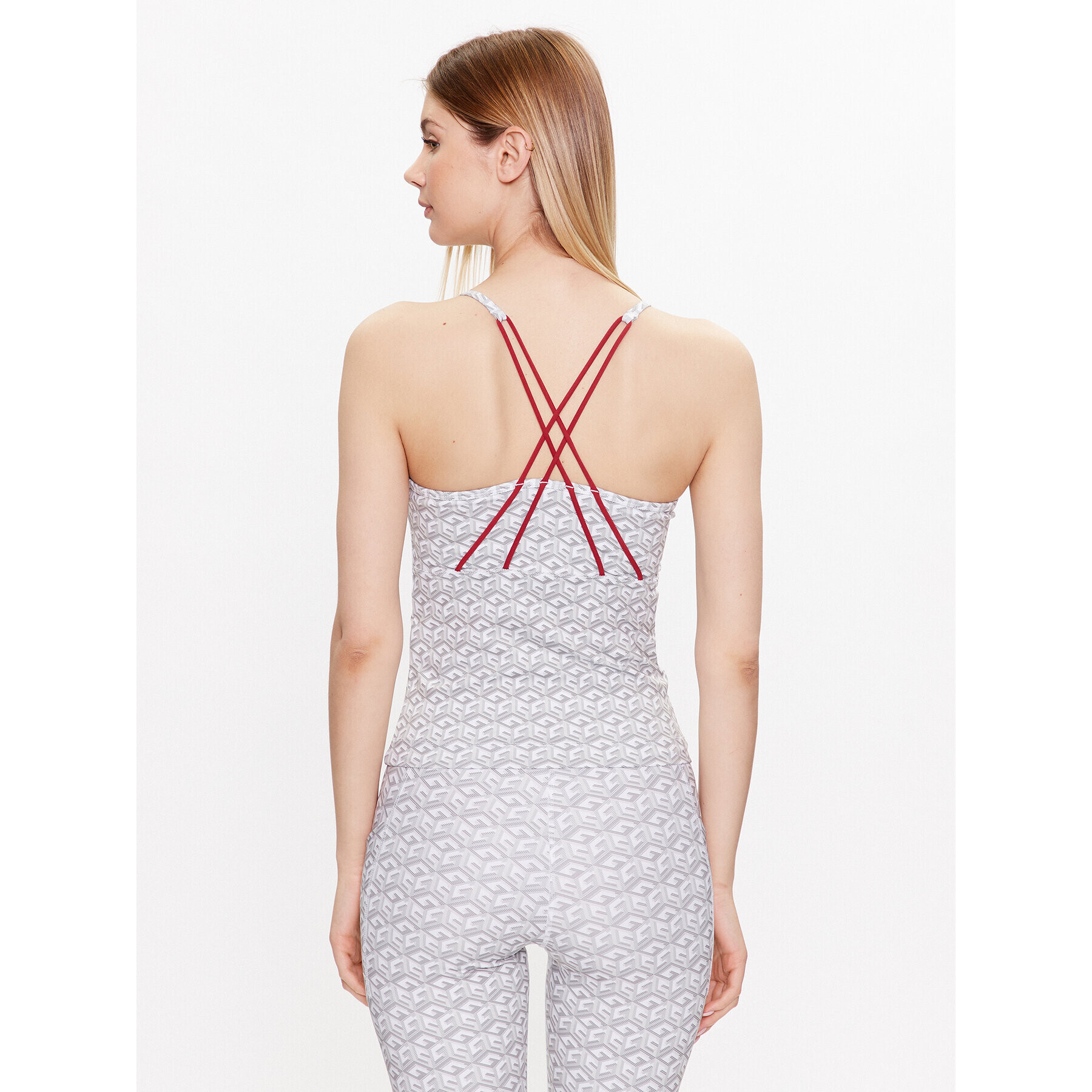 Guess топ V3YP14 MC03W Бял Slim Fit - Pepit.bg