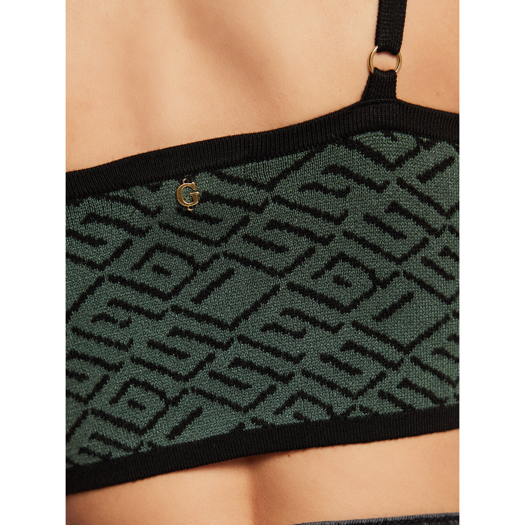 Guess топ W2BR23 Z2YK2 Зелен Slim Fit - Pepit.bg