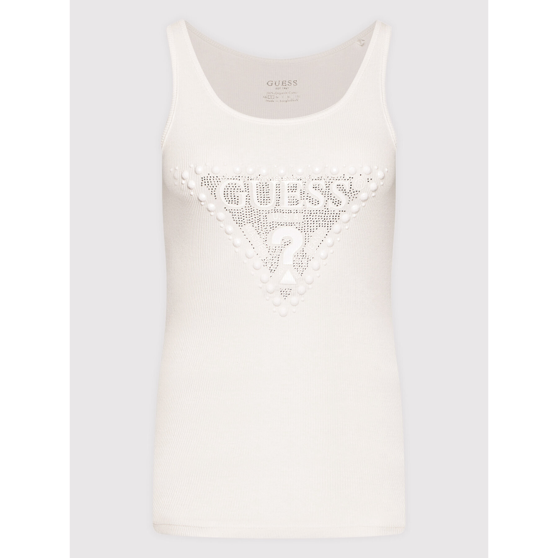 Guess топ W2RP00 K1811 Бял Slim Fit - Pepit.bg