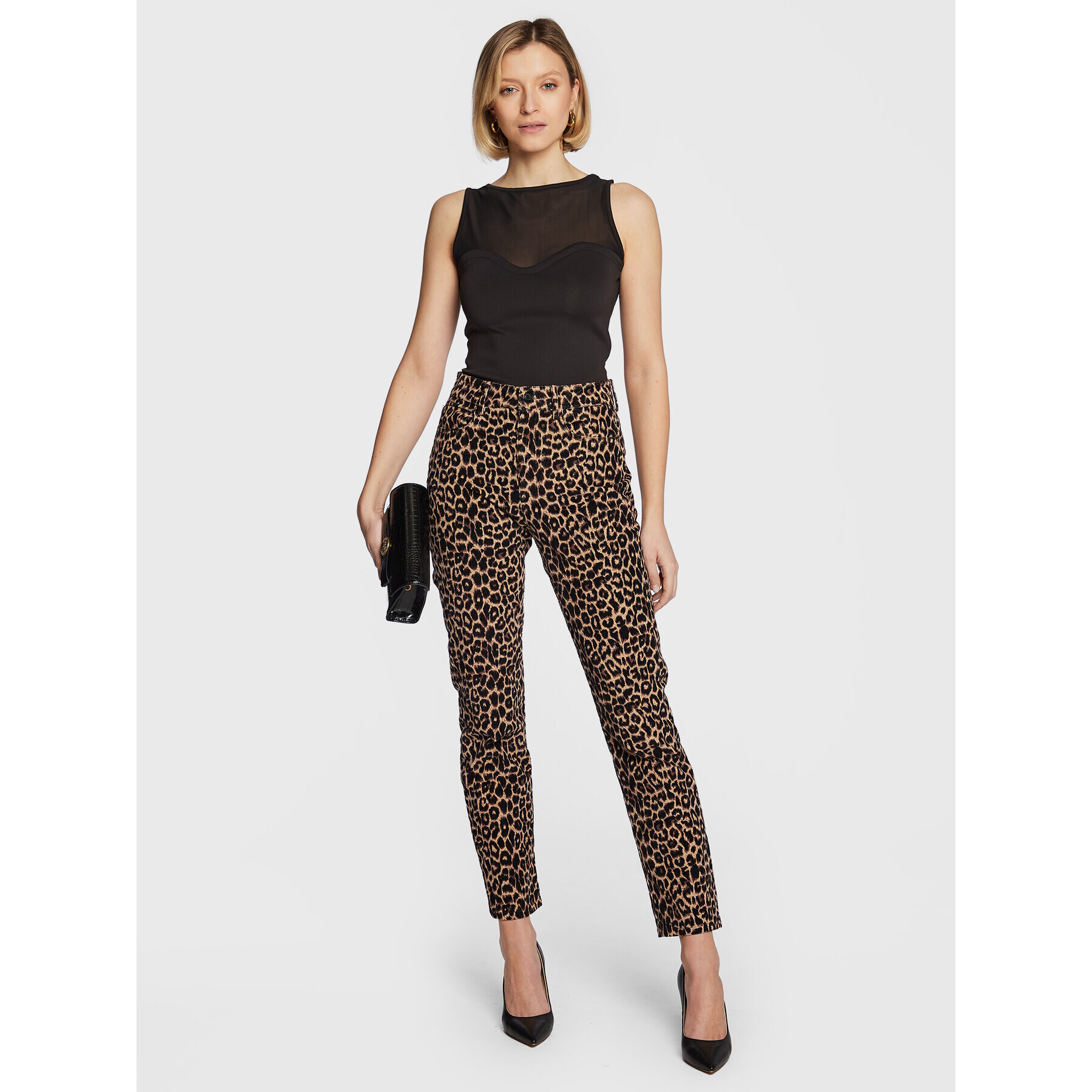 Guess топ W3RP29 KAZS0 Черен Slim Fit - Pepit.bg