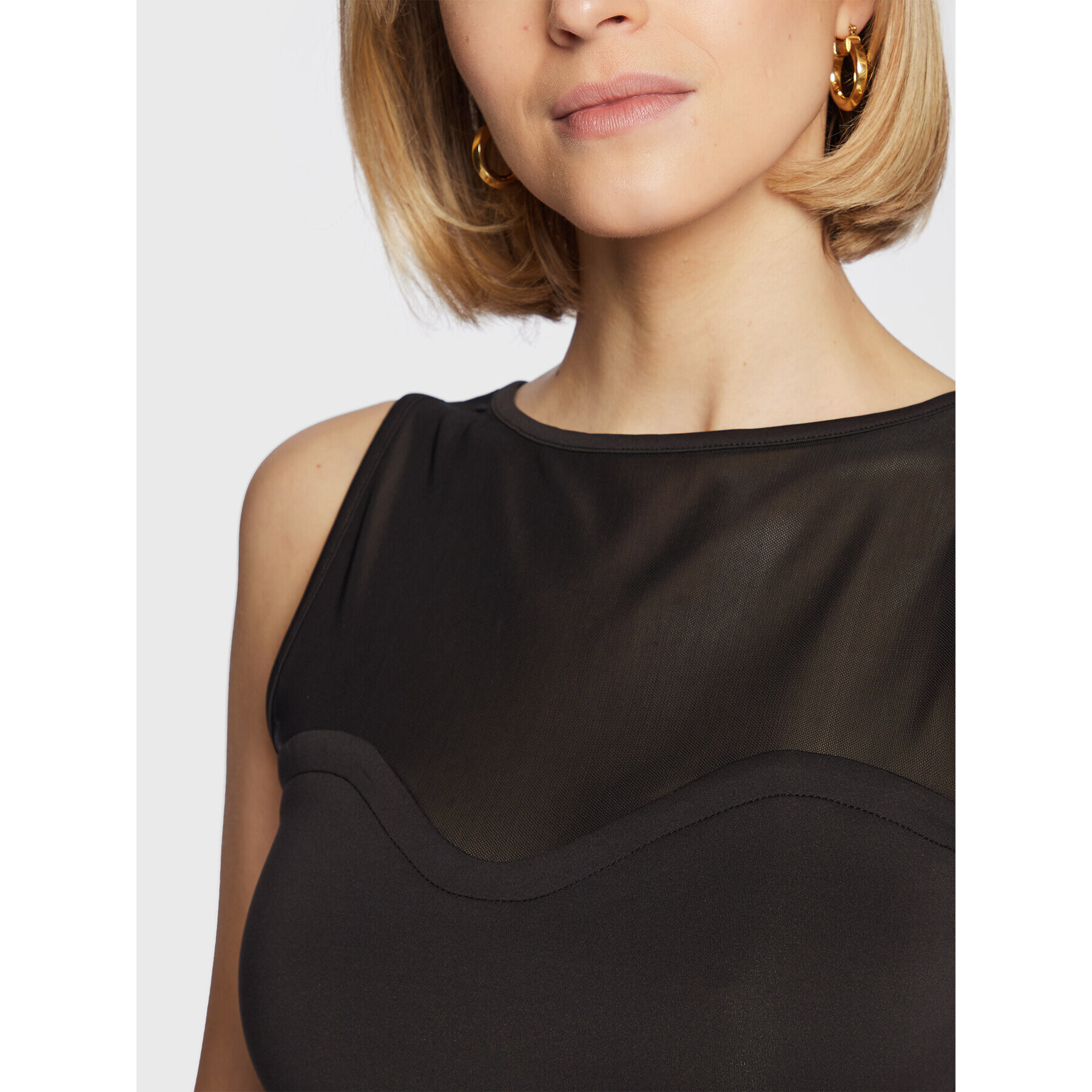 Guess топ W3RP29 KAZS0 Черен Slim Fit - Pepit.bg
