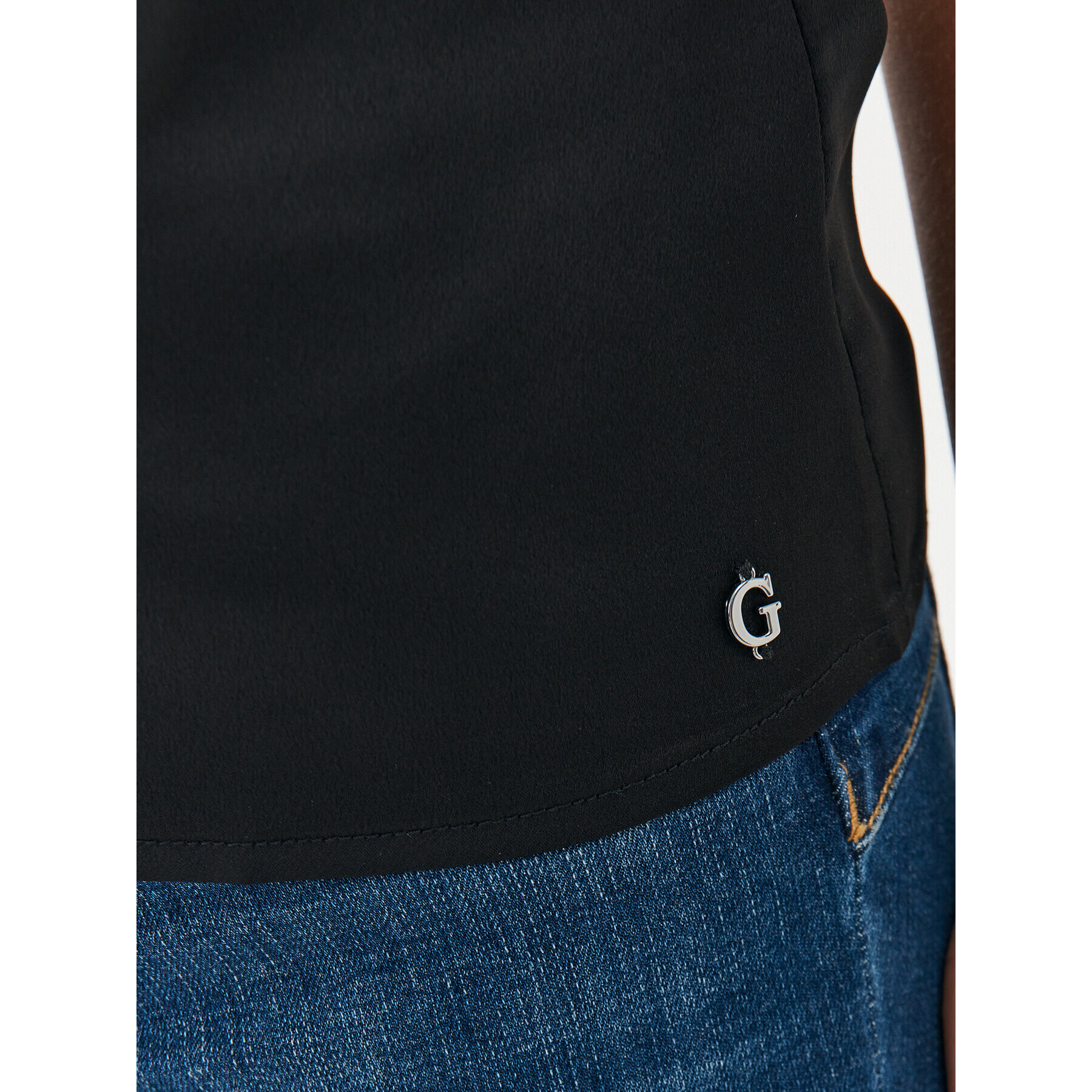 Guess топ W3YH55 WD8G2 Черен Regular Fit - Pepit.bg