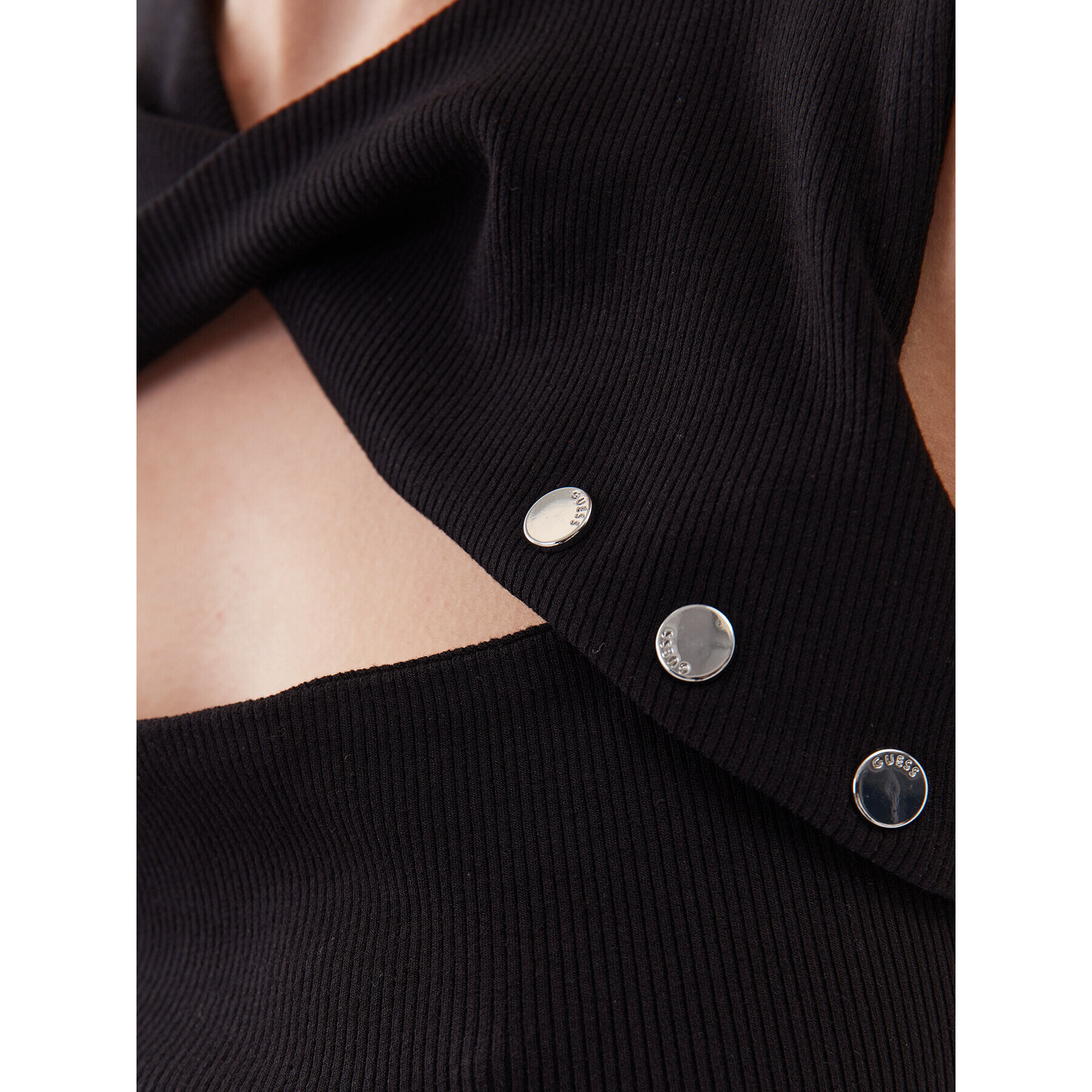 Guess топ W3YP11 K8RT2 Черен Slim Fit - Pepit.bg