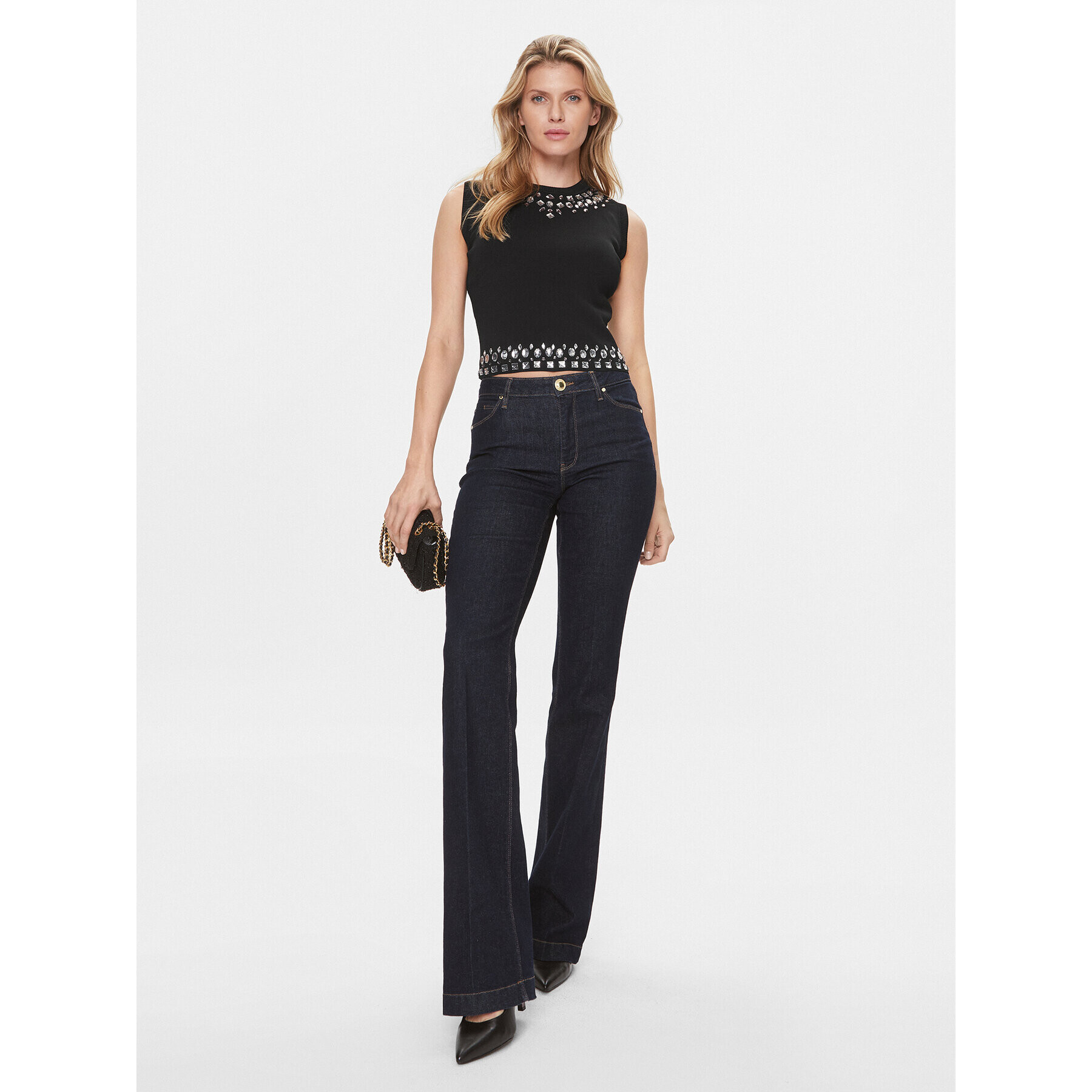 Guess топ W4RR30 Z37K0 Черен Regular Fit - Pepit.bg