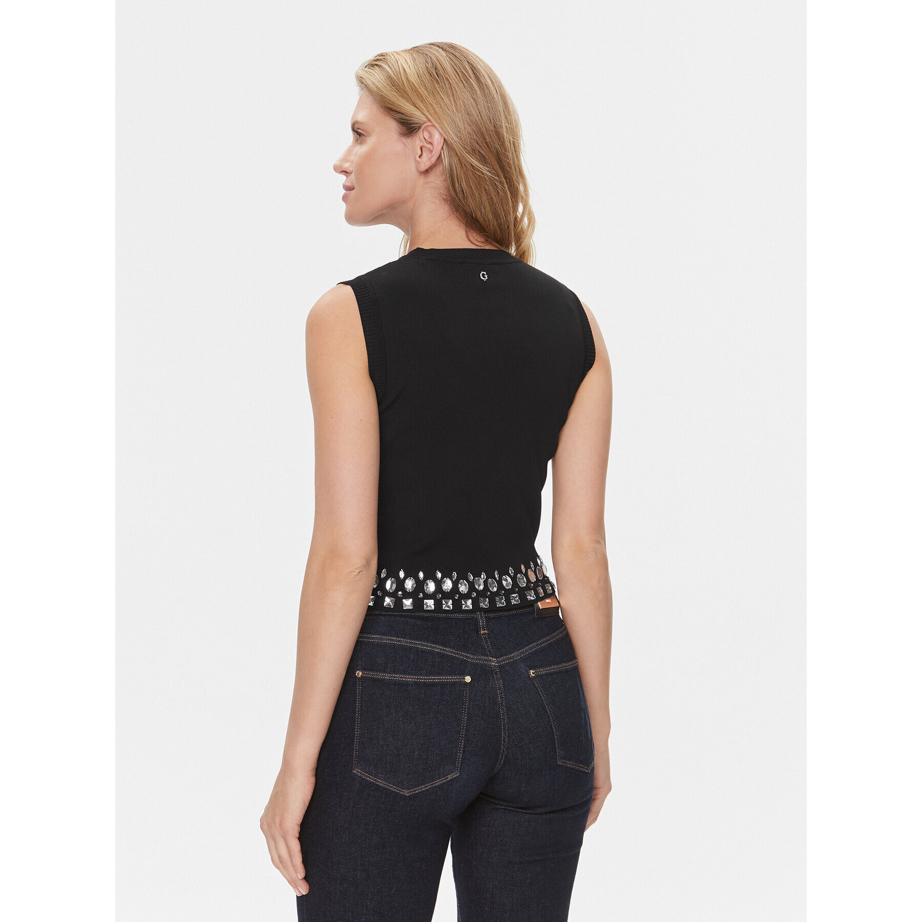 Guess топ W4RR30 Z37K0 Черен Regular Fit - Pepit.bg