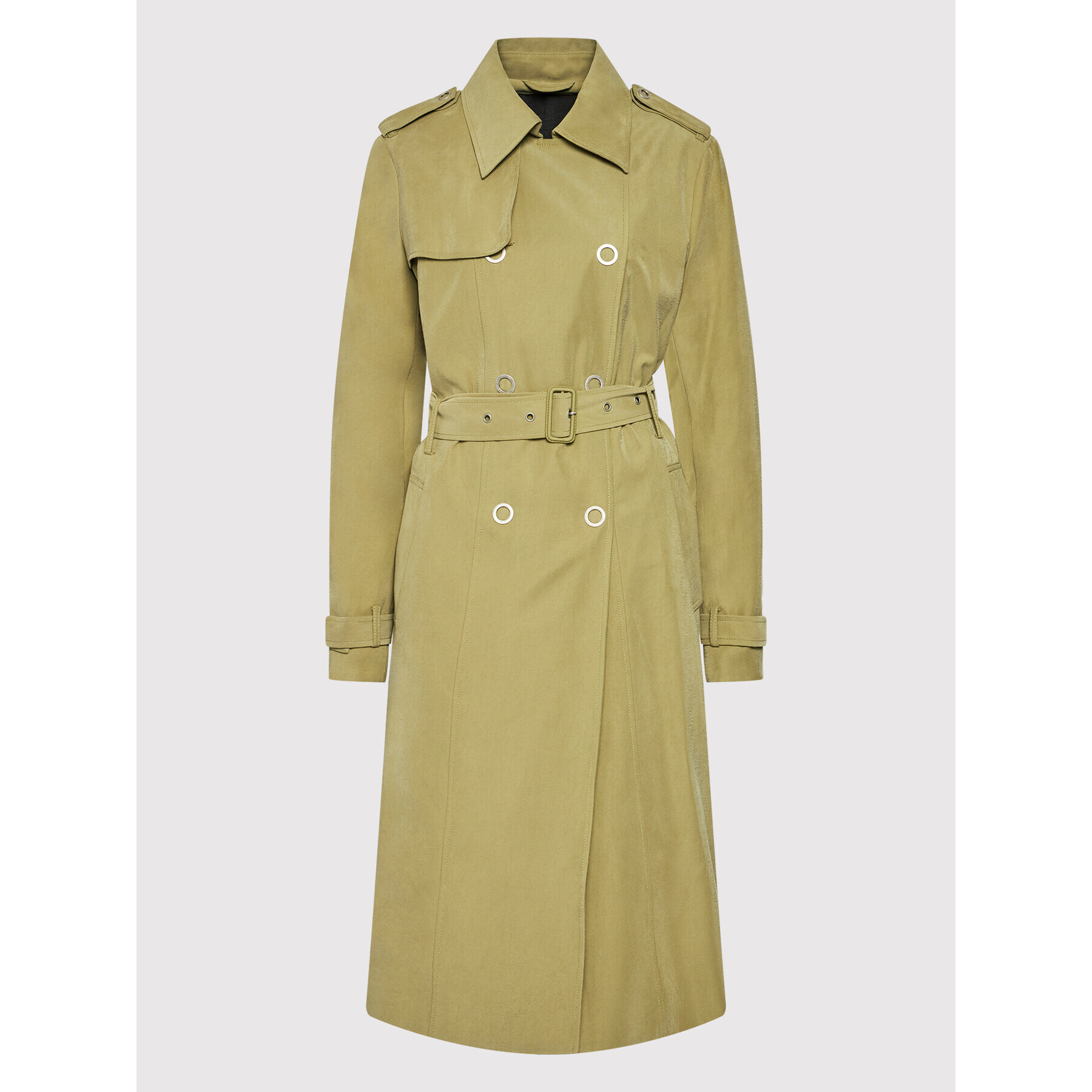 Guess Тренч Gemma W2RL02 WE0K0 Зелен Slim Fit - Pepit.bg