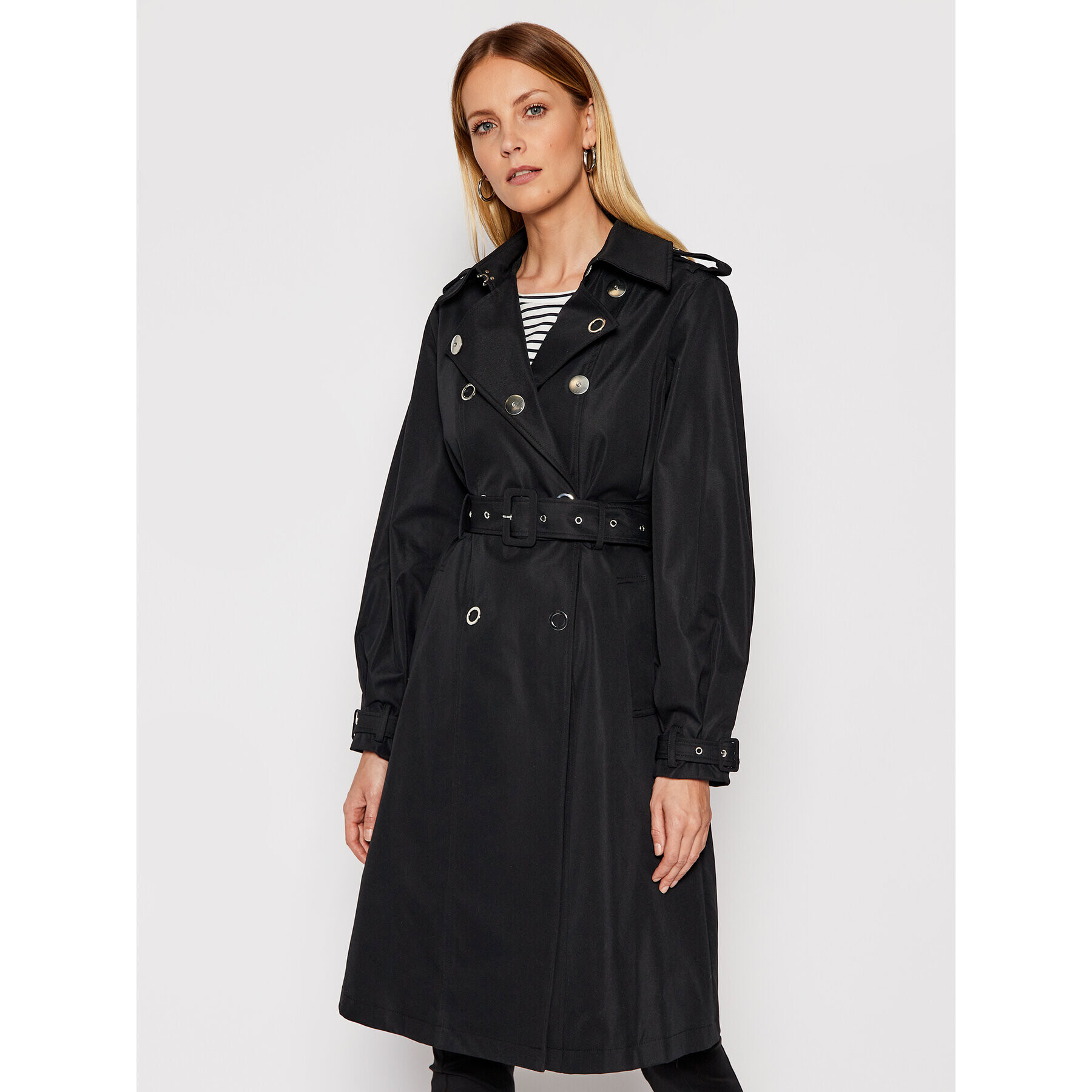 Guess Тренч Peggy W1RL00 WDO40 Черен Regular Fit - Pepit.bg