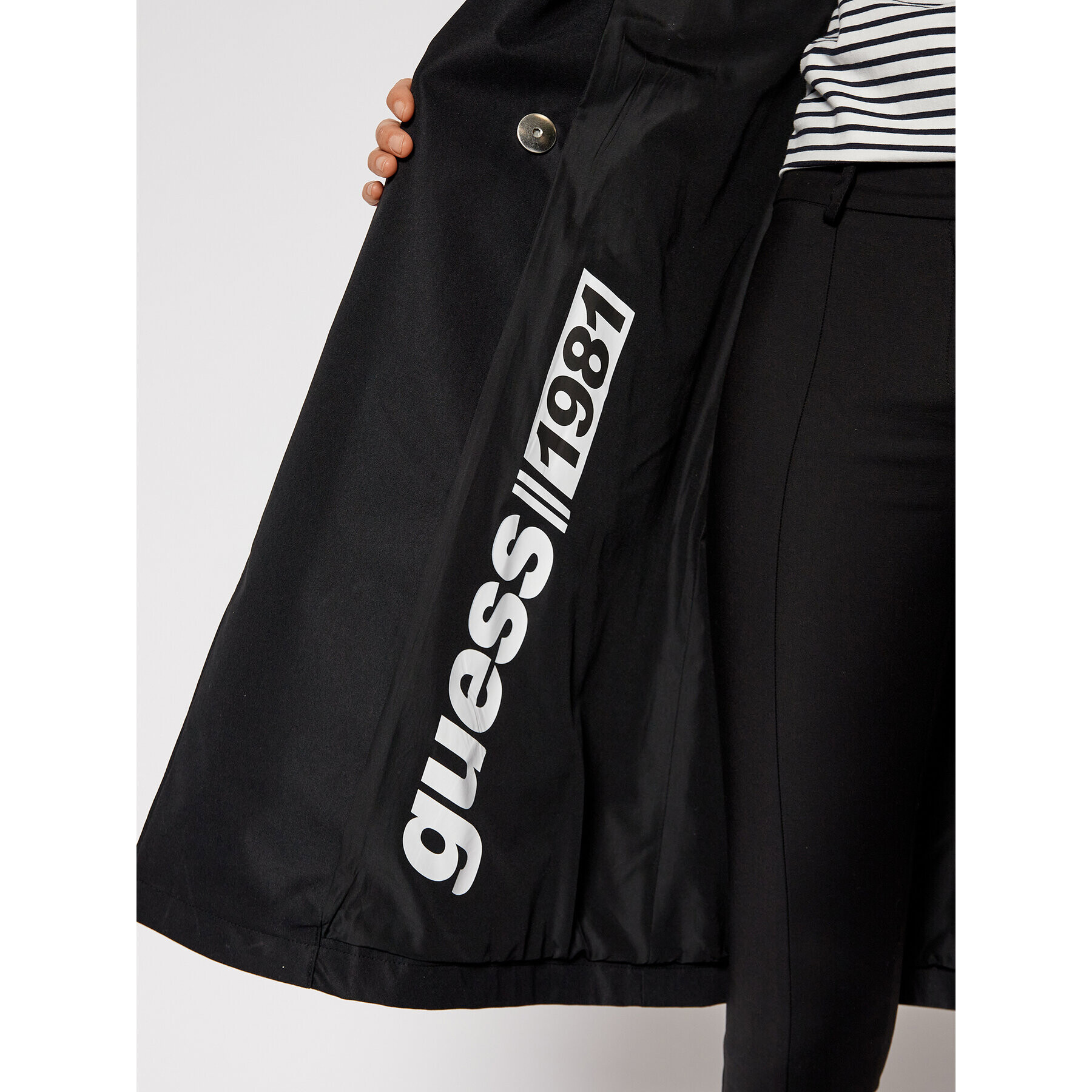 Guess Тренч Peggy W1RL00 WDO40 Черен Regular Fit - Pepit.bg