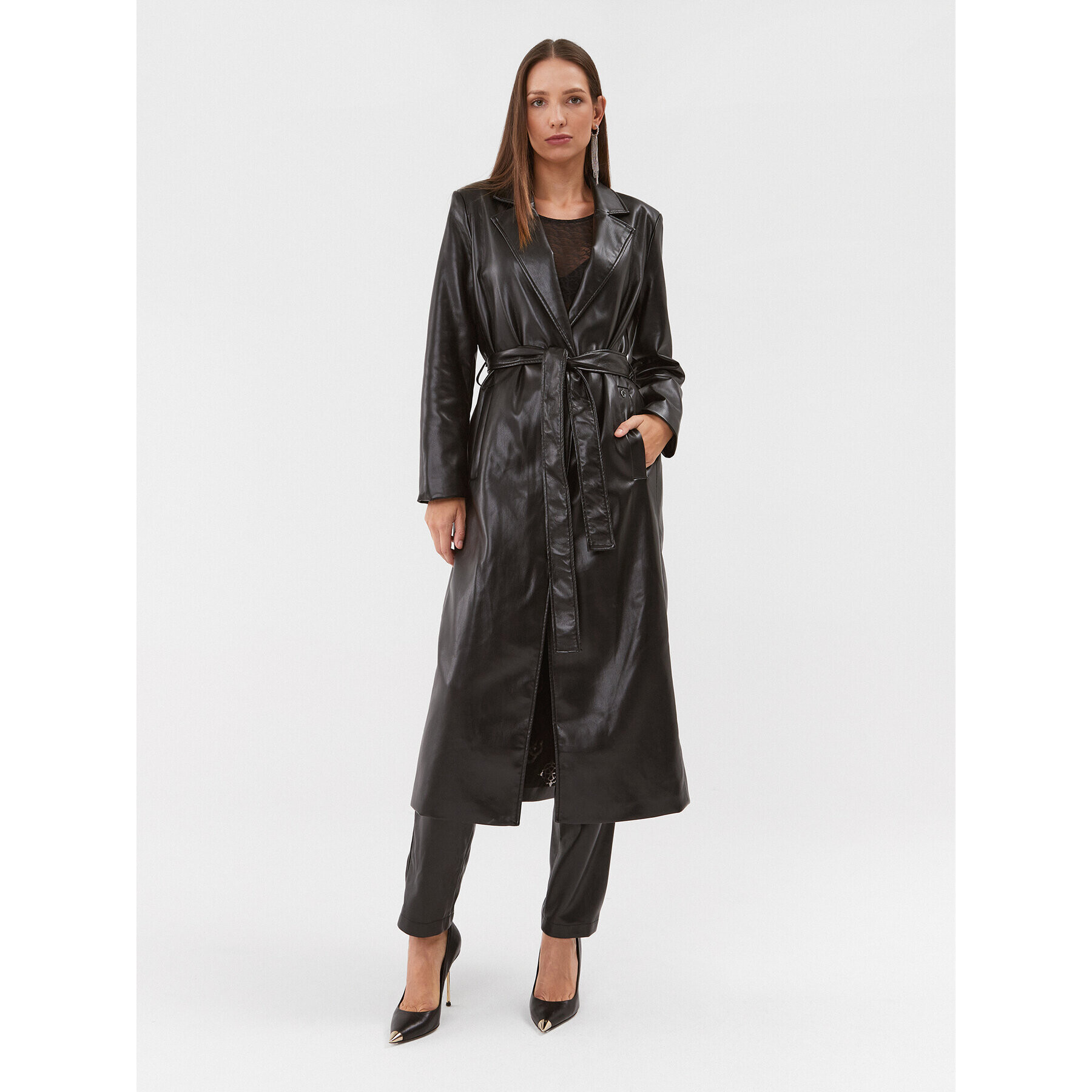 Guess Тренч W3BL64 WF8P0 Черен Regular Fit - Pepit.bg