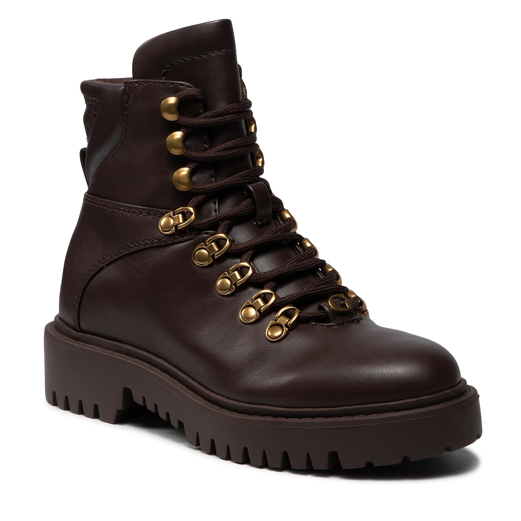 Guess Туристически oбувки FL82RL LEA10 Кафяв - Pepit.bg