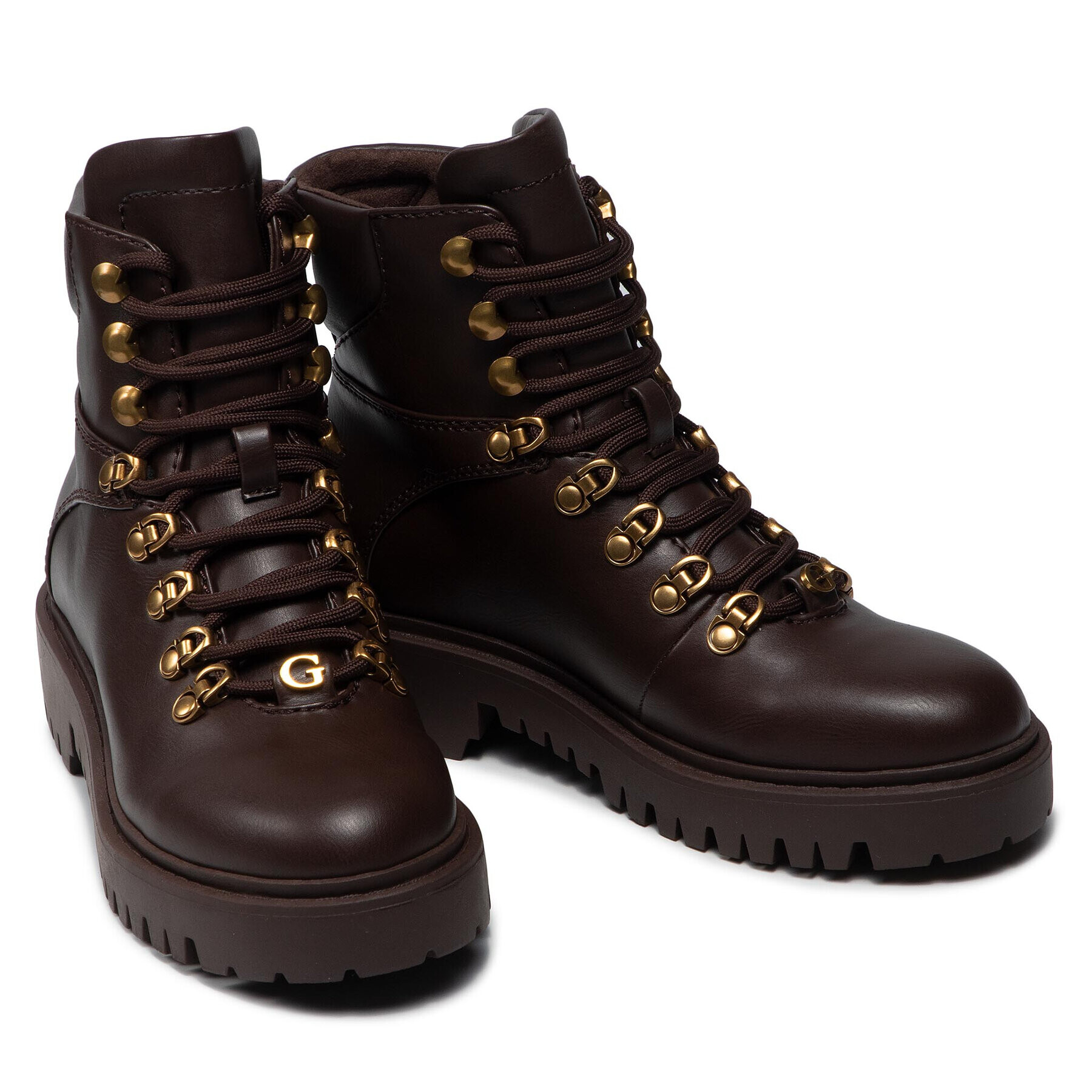 Guess Туристически oбувки FL82RL LEA10 Кафяв - Pepit.bg