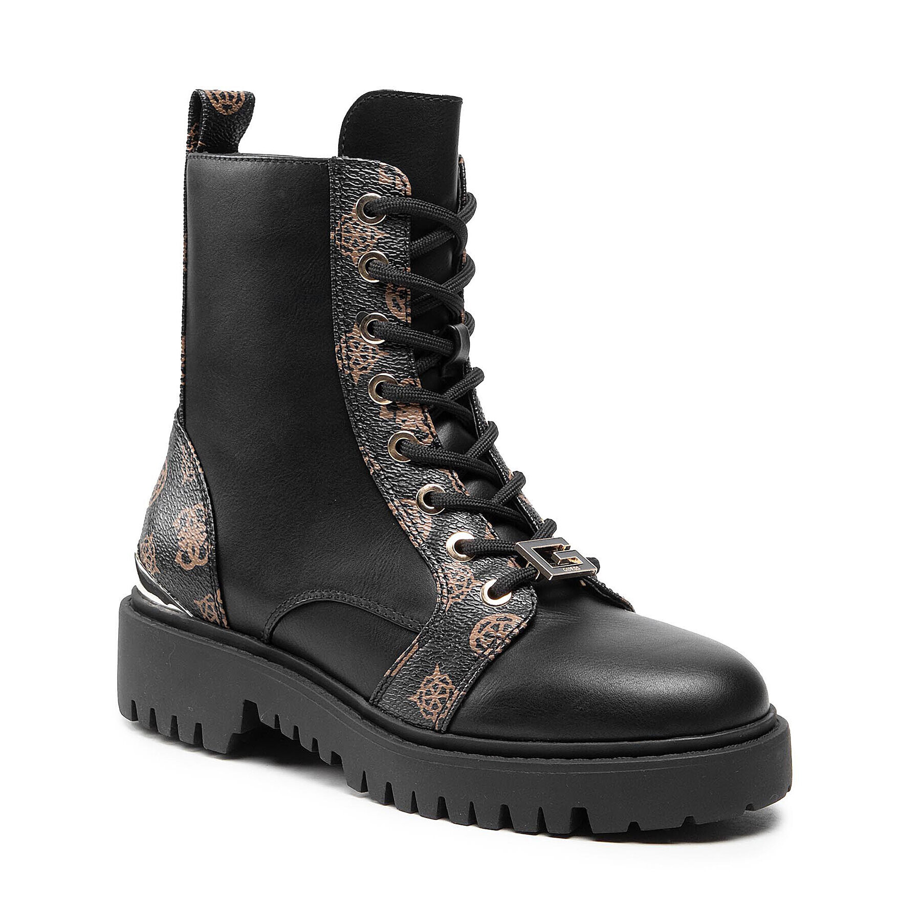 Guess Туристически oбувки Omala FL7OML ELE10 Черен - Pepit.bg