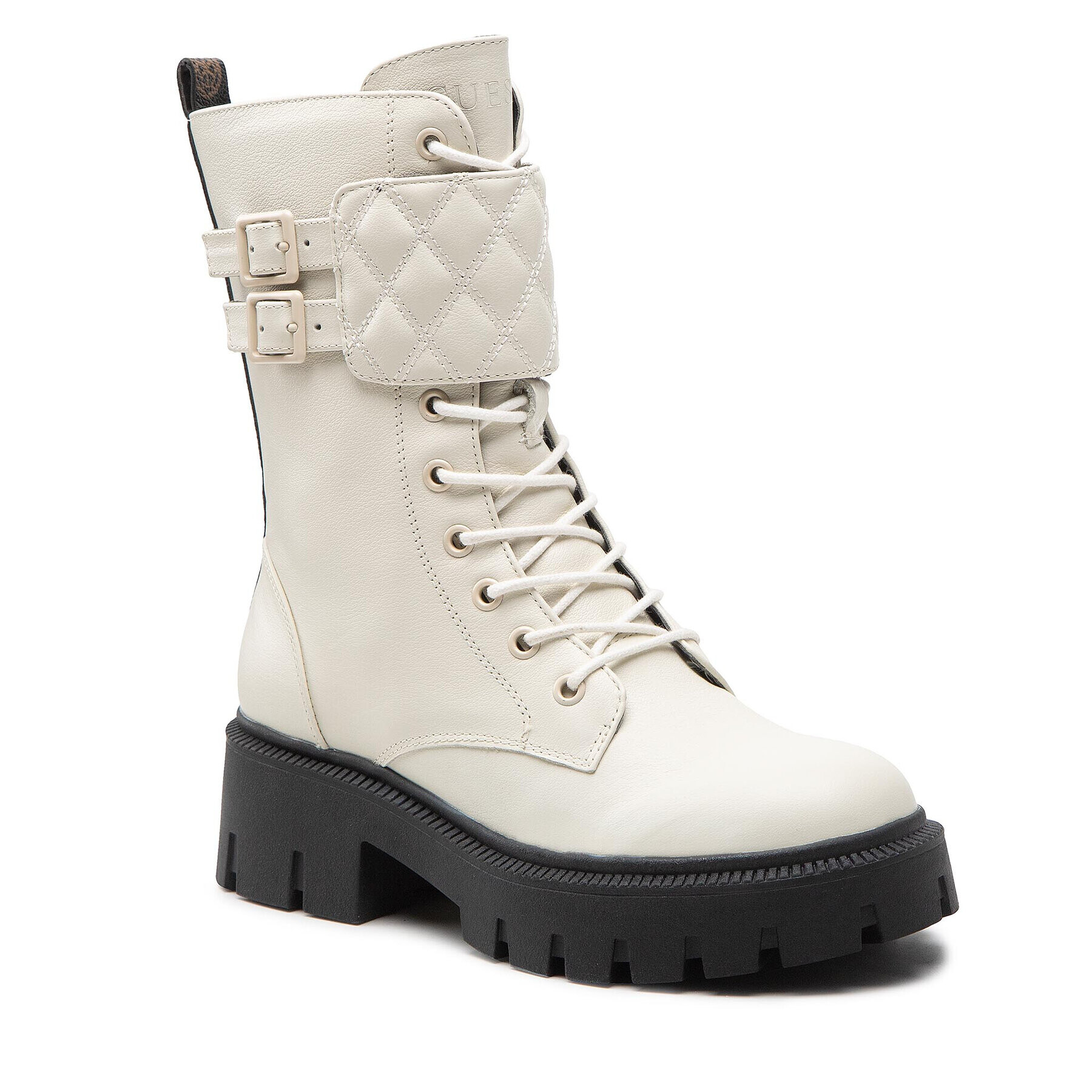 Guess Туристически oбувки Sery FL7SER LEA10 Бял - Pepit.bg