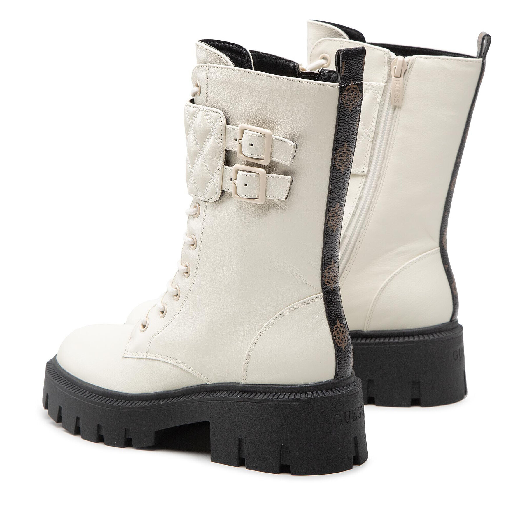 Guess Туристически oбувки Sery FL7SER LEA10 Бял - Pepit.bg