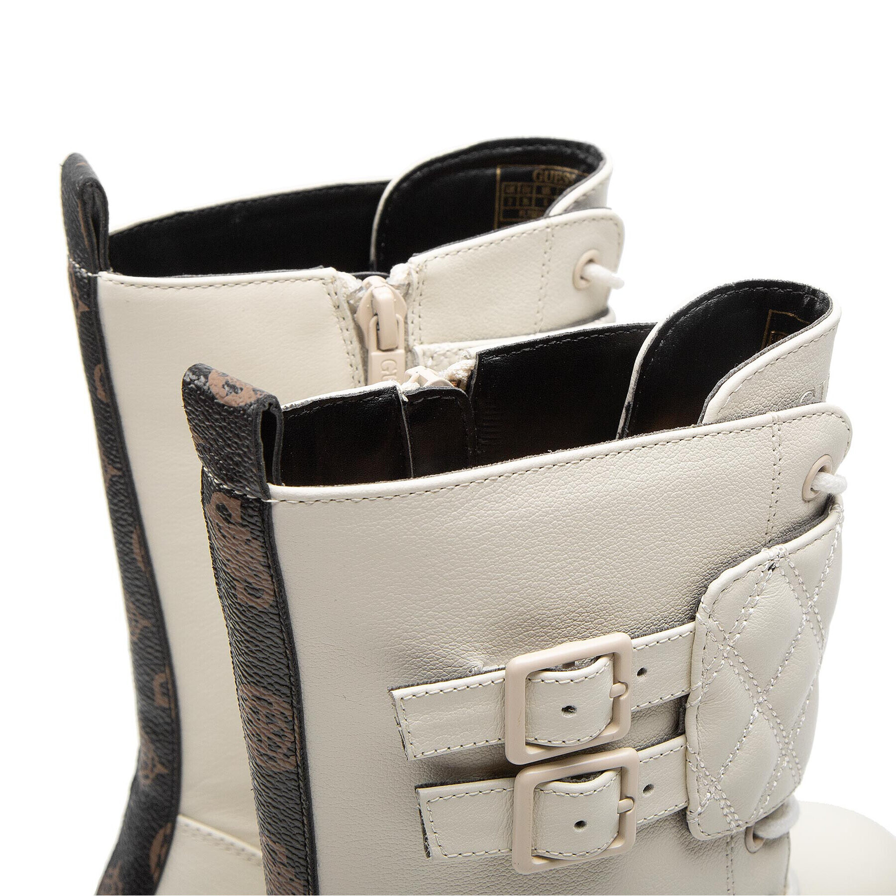 Guess Туристически oбувки Sery FL7SER LEA10 Бял - Pepit.bg