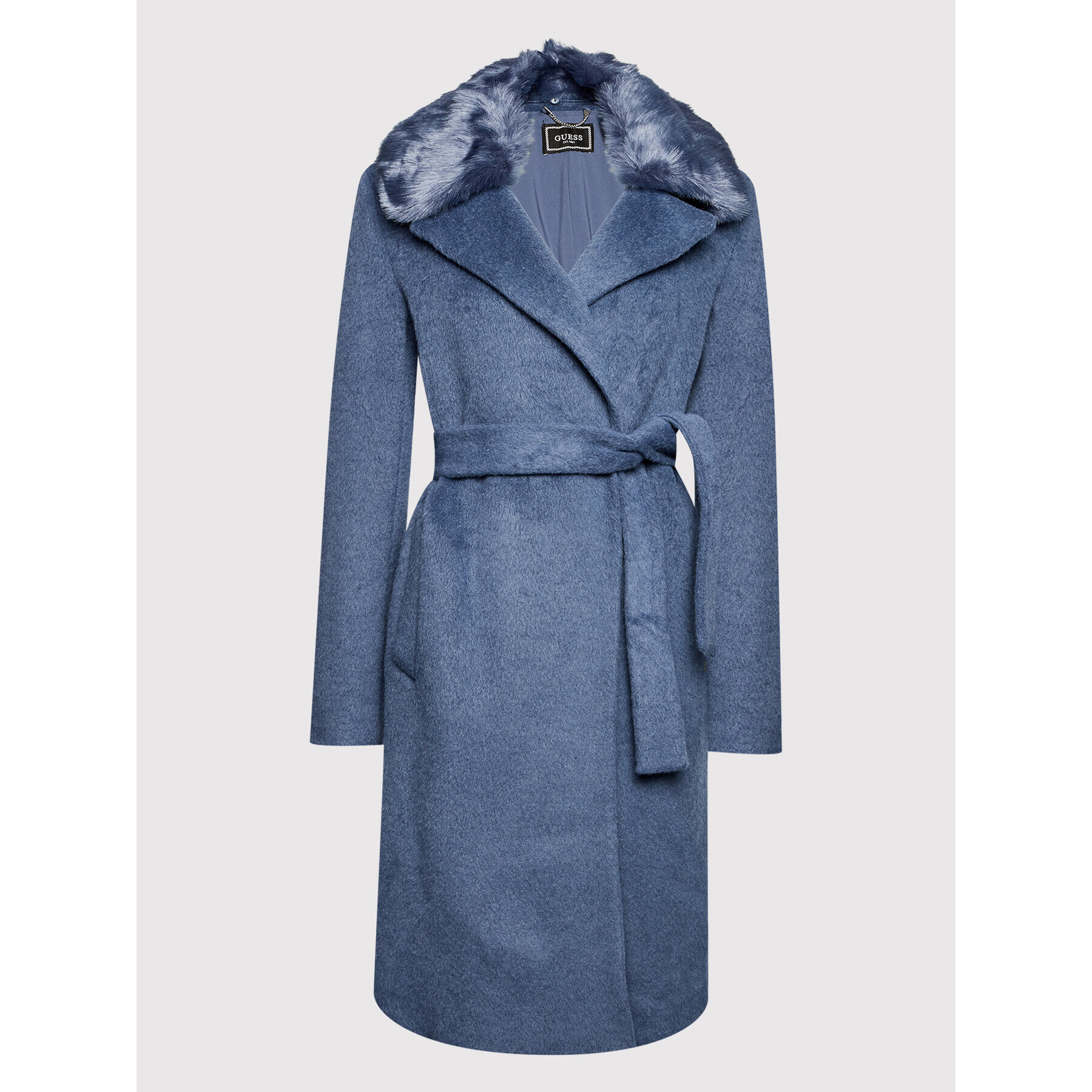 Guess Вълнено палто Brenda W1BL11 WE4B0 Син Regular Fit - Pepit.bg