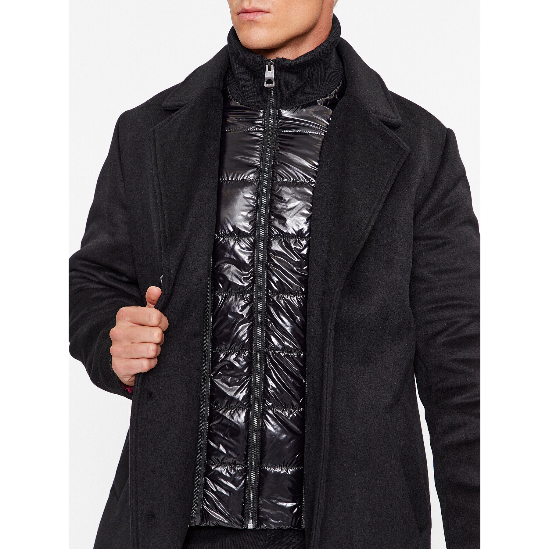 Guess Вълнено палто M3BL35 WFPB0 Черен Regular Fit - Pepit.bg