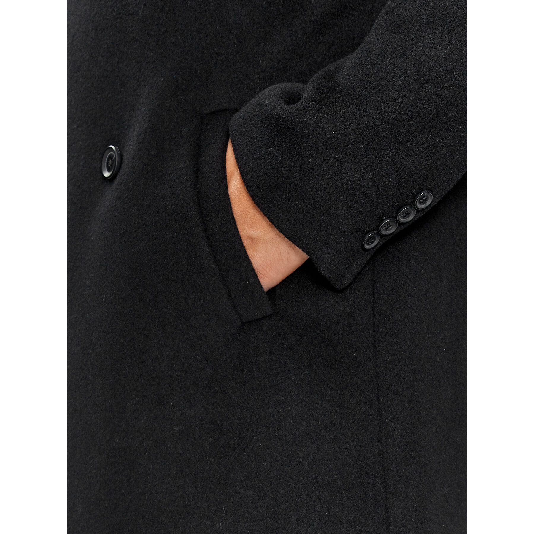 Guess Вълнено палто M3BL40 WFO00 Черен Regular Fit - Pepit.bg