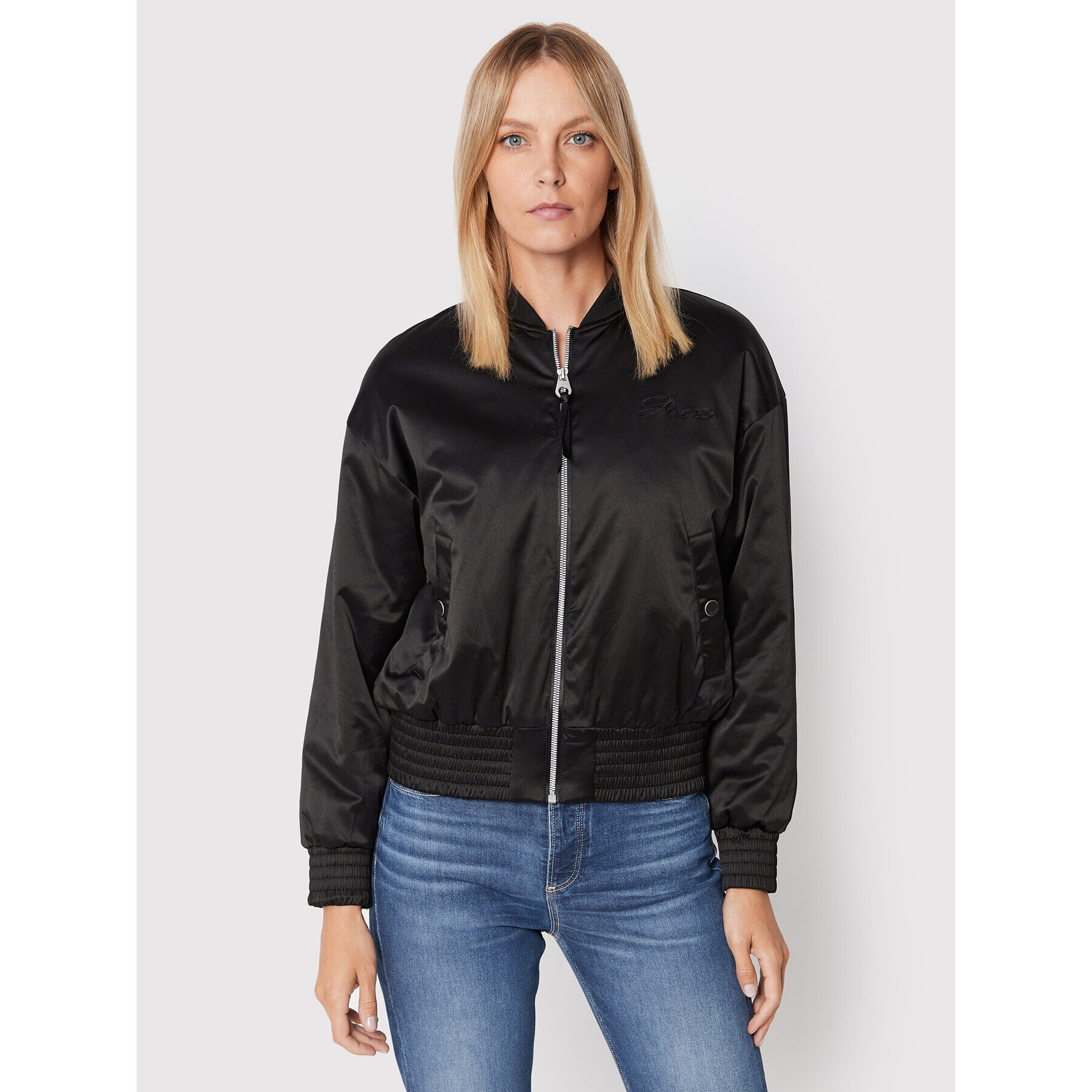 Guess Яке бомбър Alexia W2YL03 WERA2 Черен Regular Fit - Pepit.bg