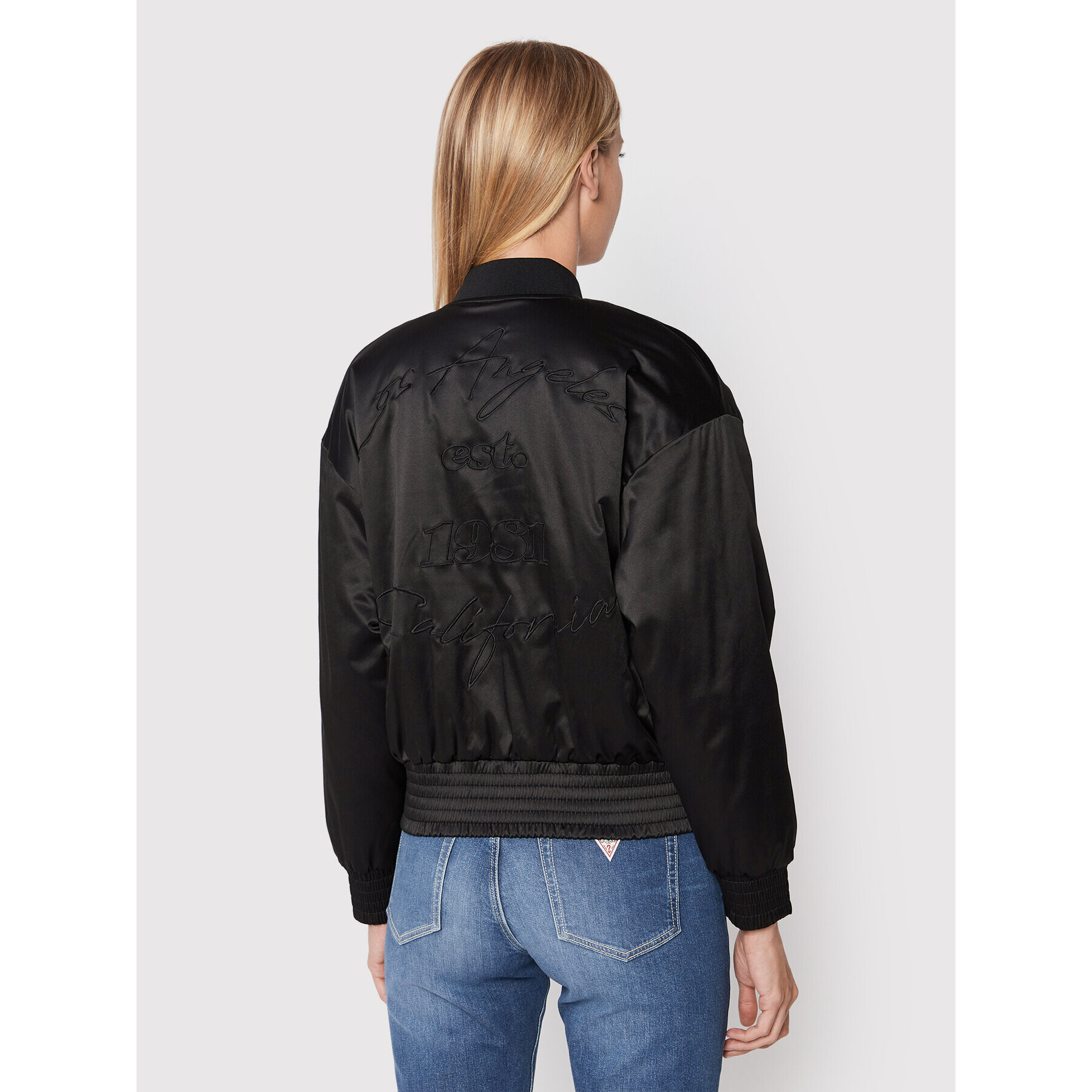 Guess Яке бомбър Alexia W2YL03 WERA2 Черен Regular Fit - Pepit.bg