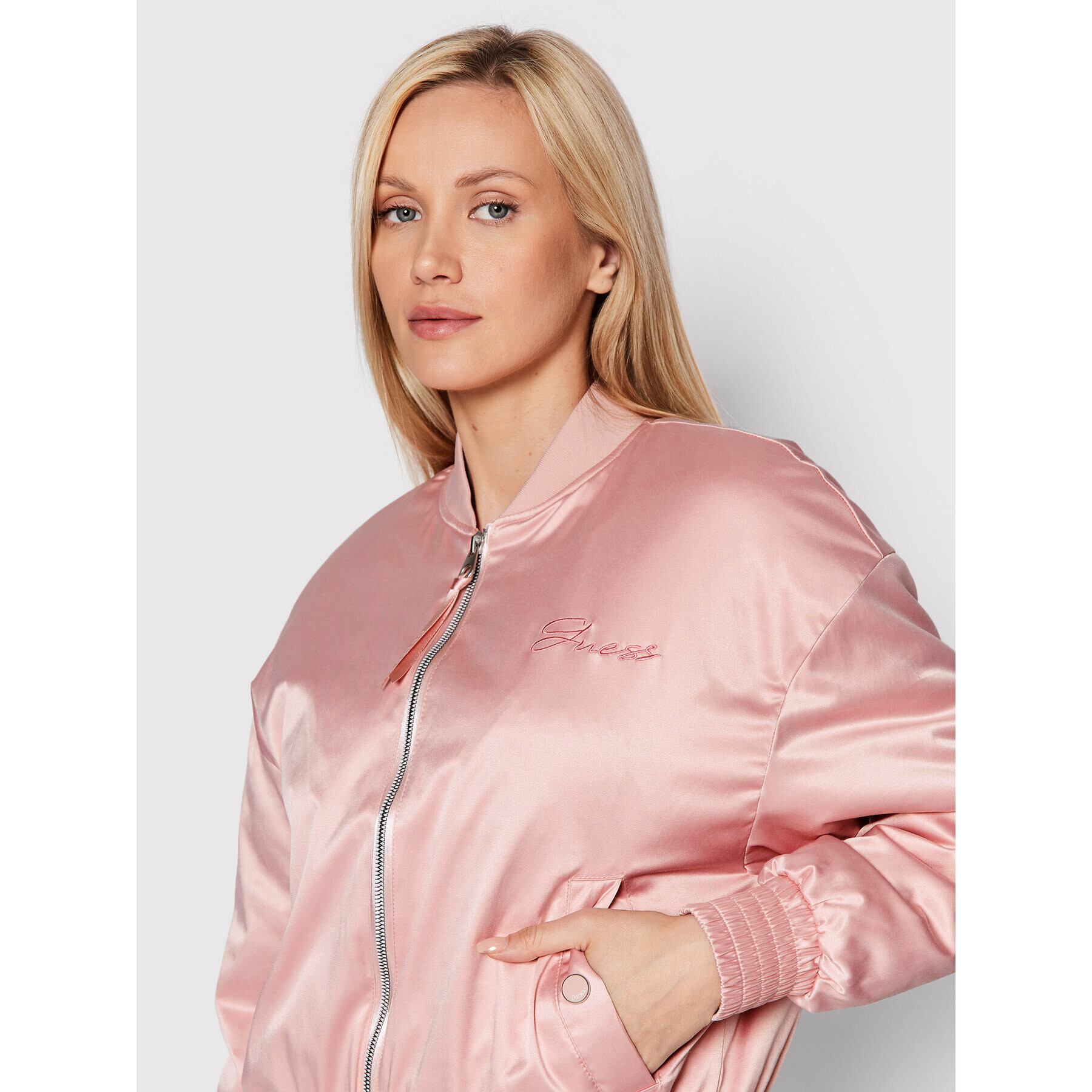 Guess Яке бомбър Alexia W2YL03 WERA2 Розов Regular Fit - Pepit.bg