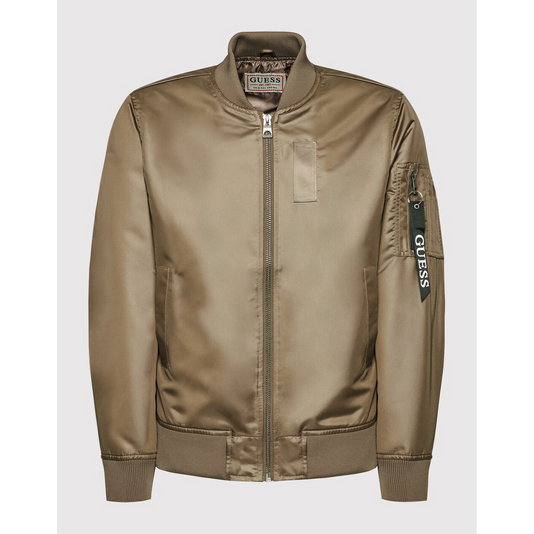 Guess Яке бомбър Es Satin M1GL01 R81M2 Кафяв Relaxed Fit - Pepit.bg