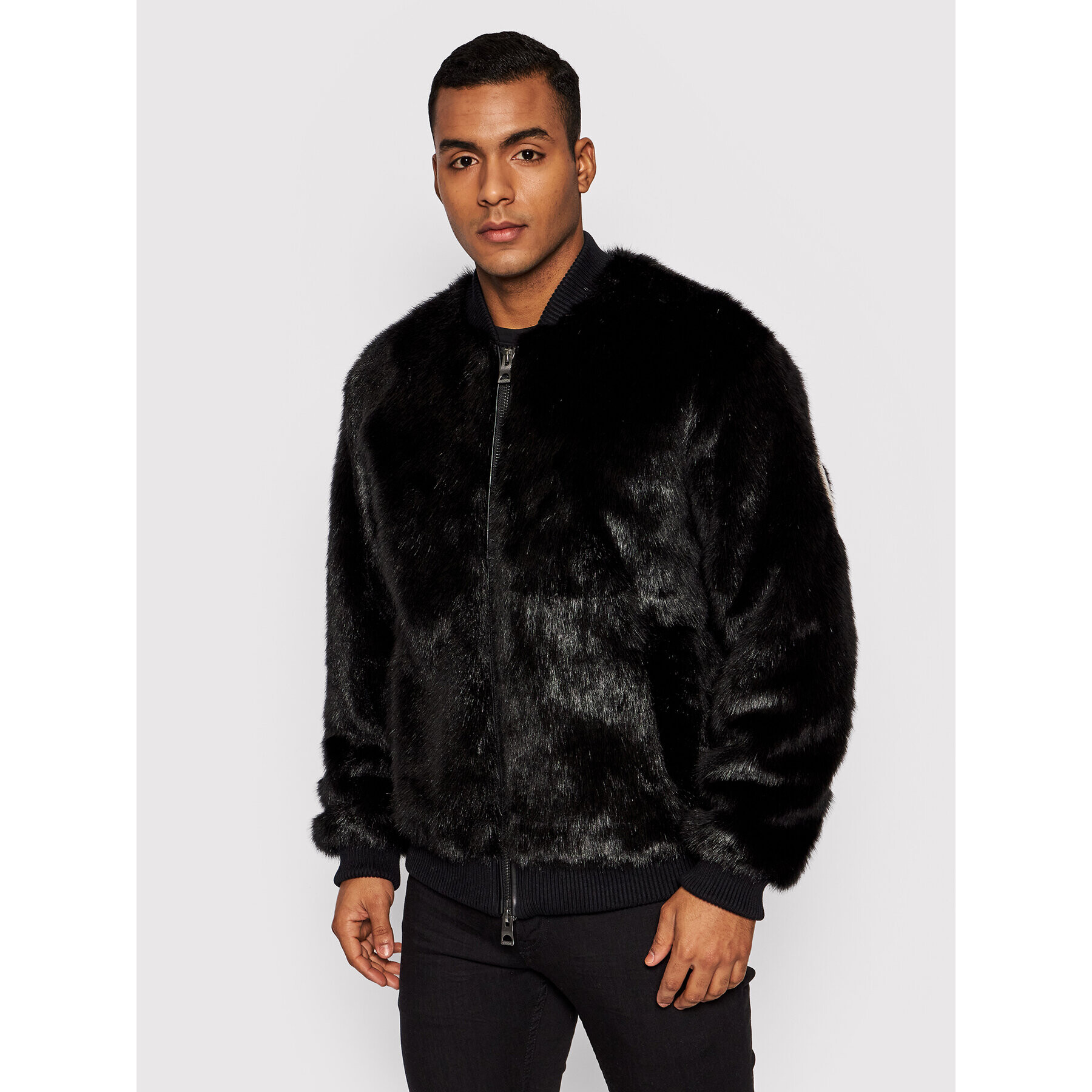 Guess Яке бомбър M2RL00 WECY0 Черен Regular Fit - Pepit.bg