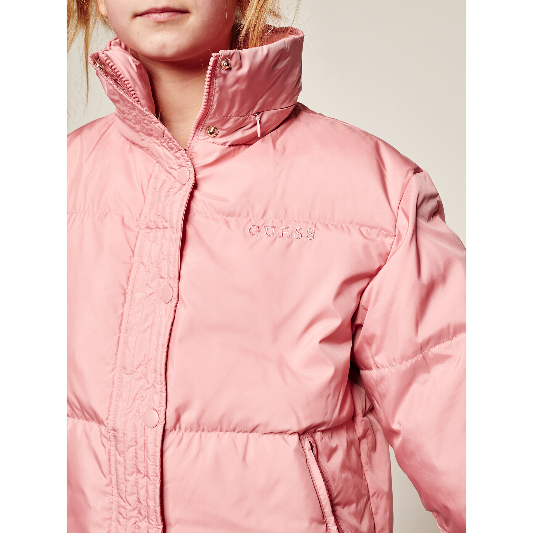 Guess Зимно яке J94L08 WANL0 Розов Oversize - Pepit.bg