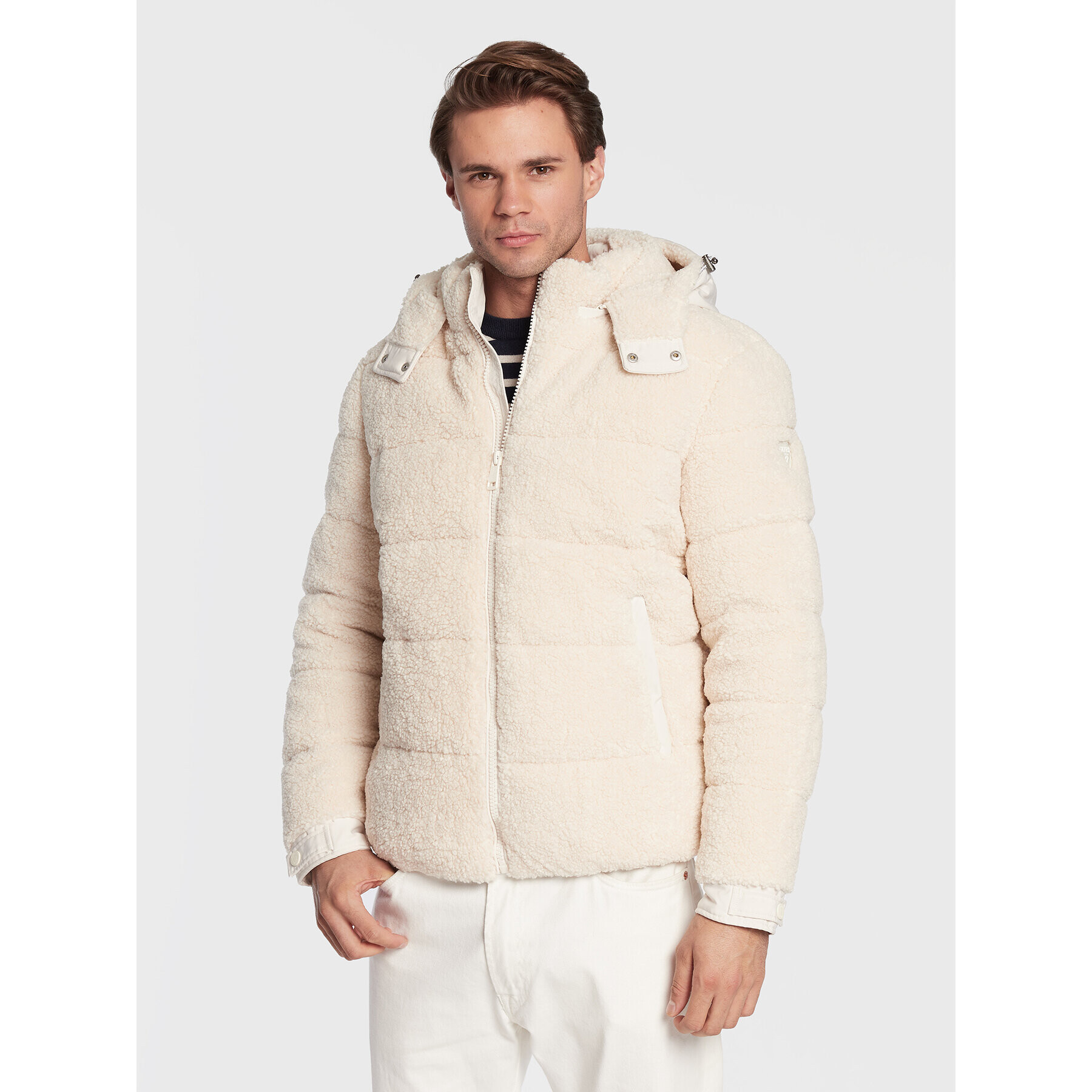 Guess Зимно яке M2BL31 WEZ90 Бежов Regular Fit - Pepit.bg