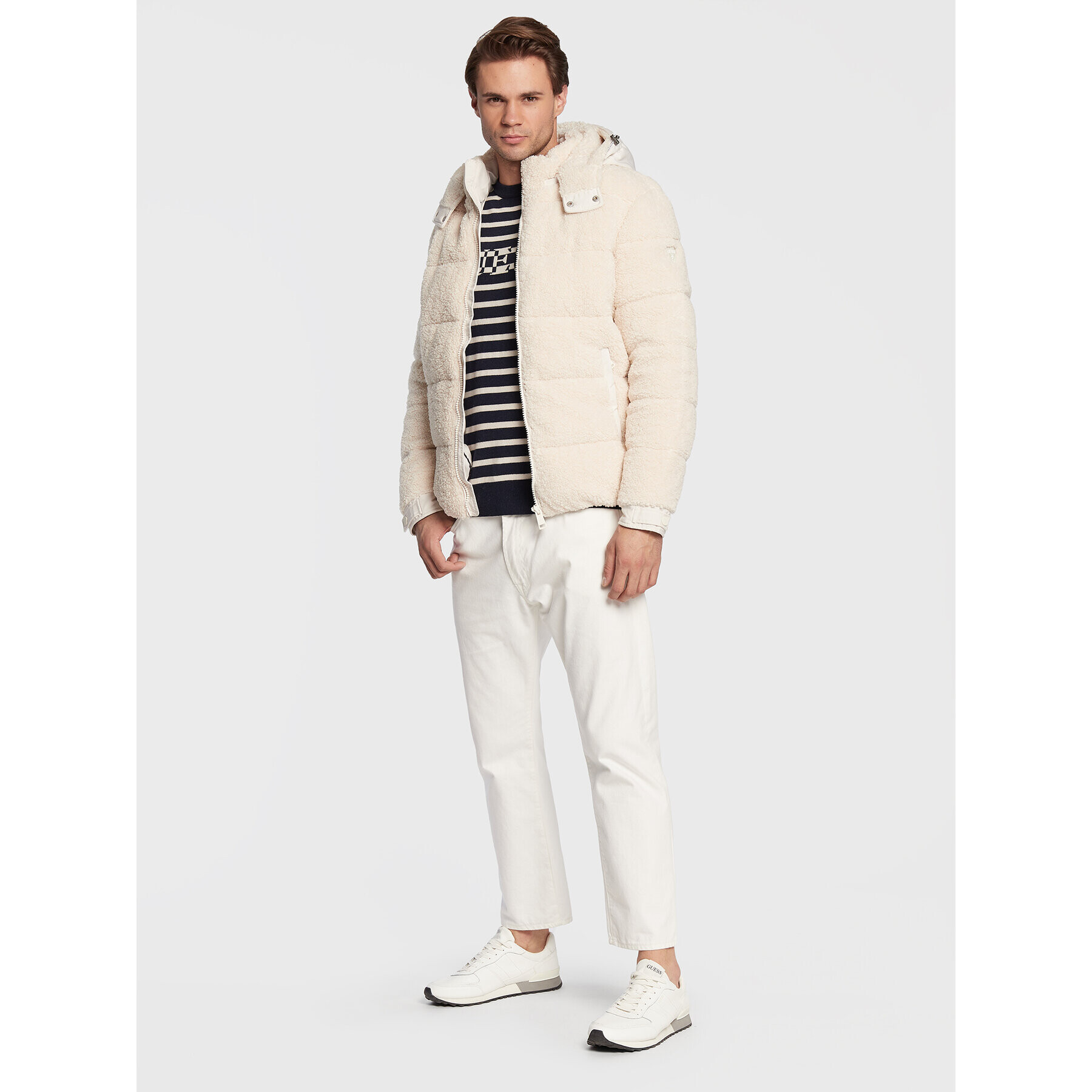 Guess Зимно яке M2BL31 WEZ90 Бежов Regular Fit - Pepit.bg