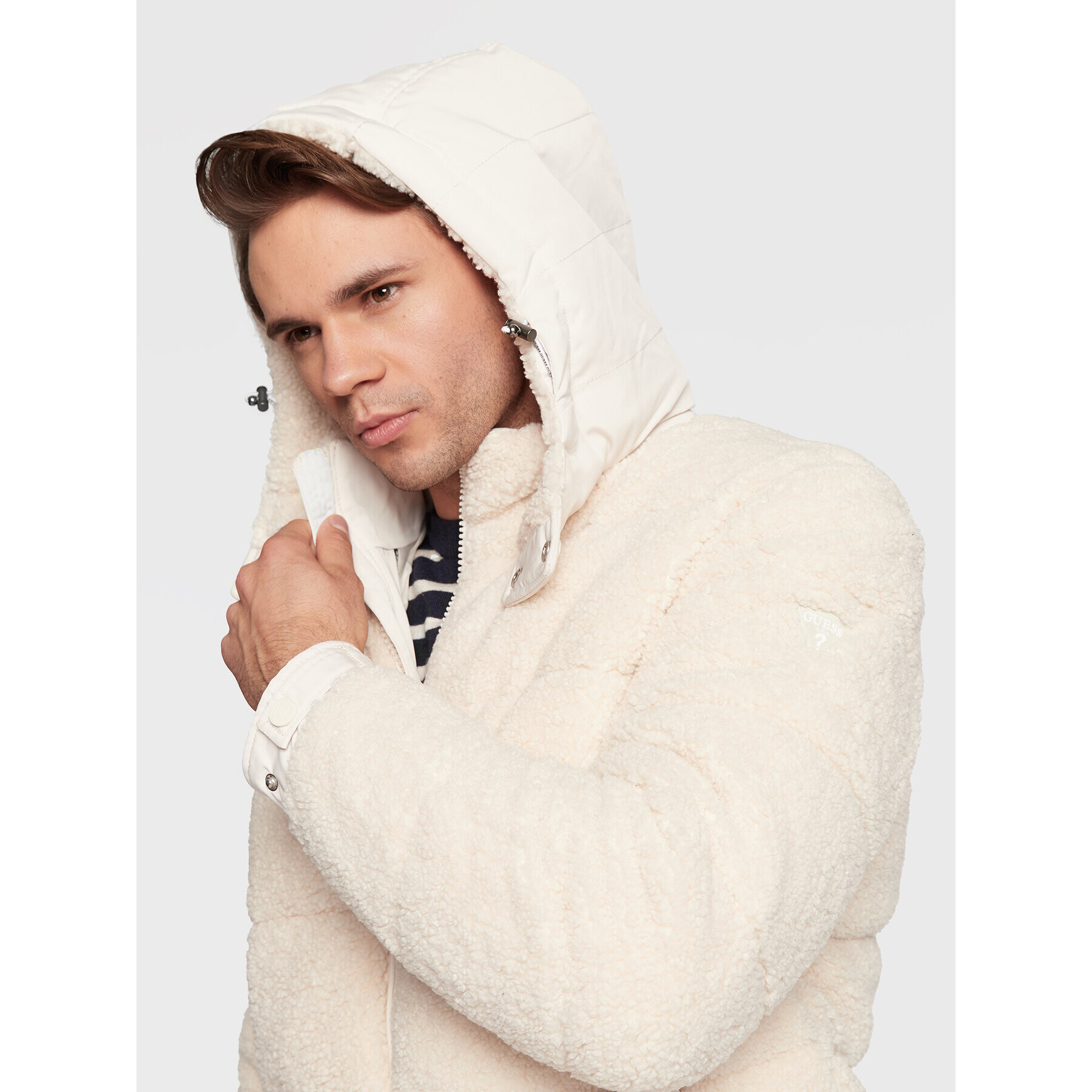 Guess Зимно яке M2BL31 WEZ90 Бежов Regular Fit - Pepit.bg