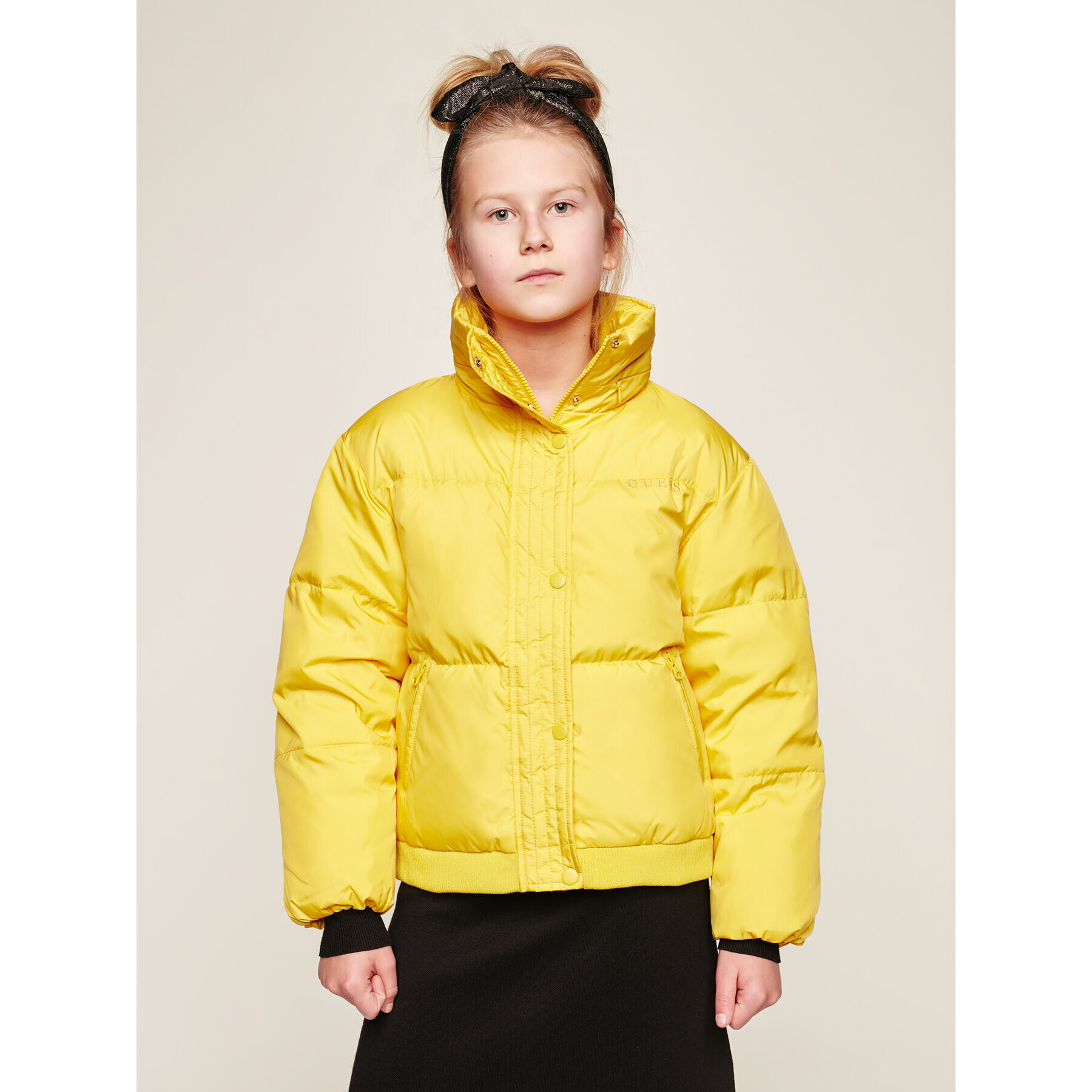 Guess Зимно яке J94L08 WANL0 Жълт Oversize - Pepit.bg
