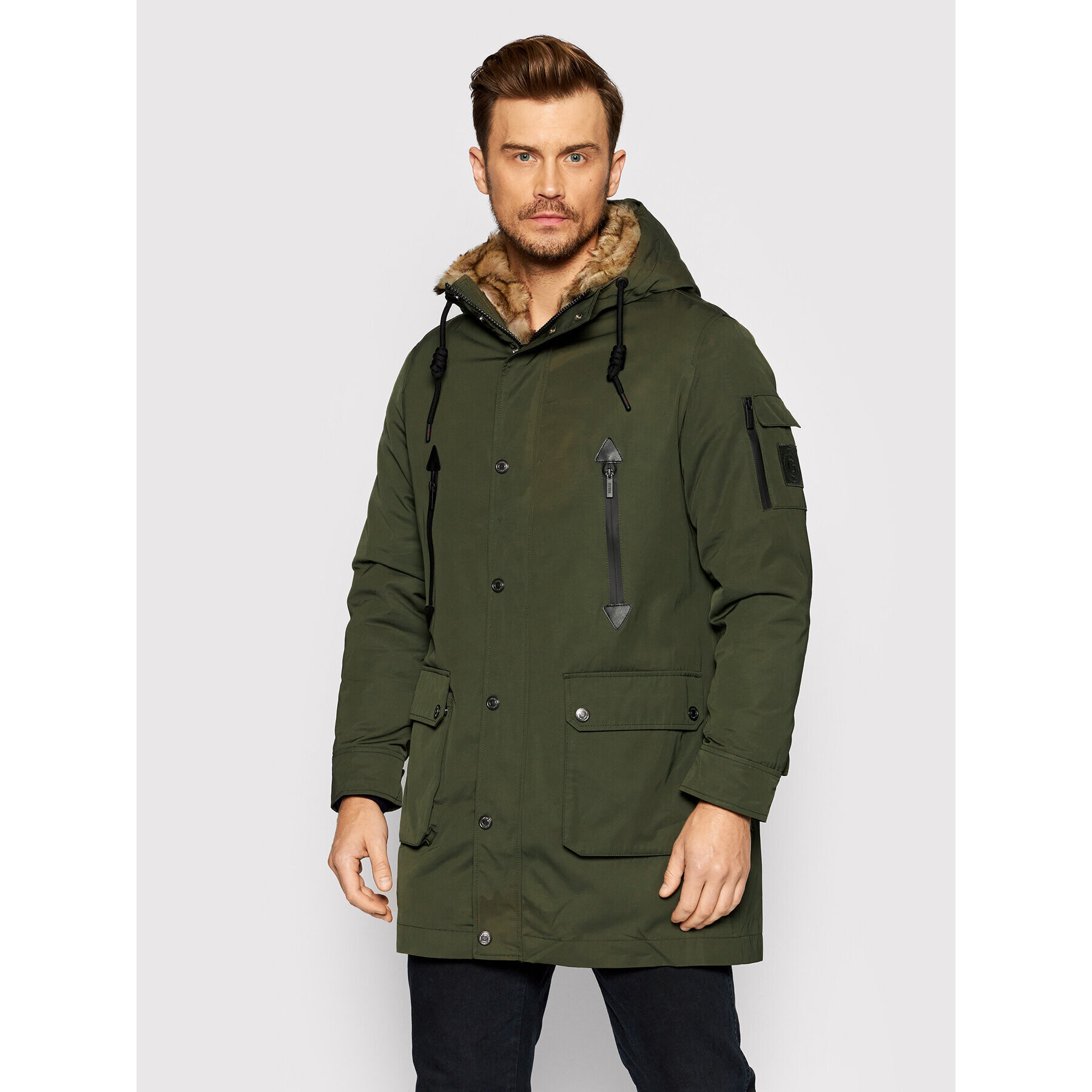 Guess Парка M1BL20 WDMY0 Зелен Regular Fit - Pepit.bg