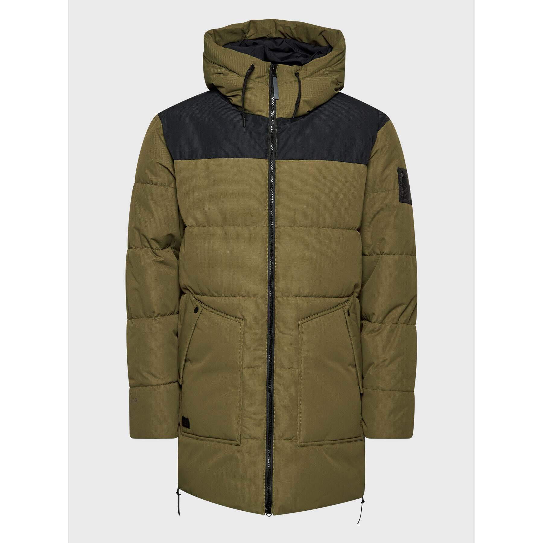 Halti Пухено яке Linjat 065-0419 Зелен Regular Fit - Pepit.bg