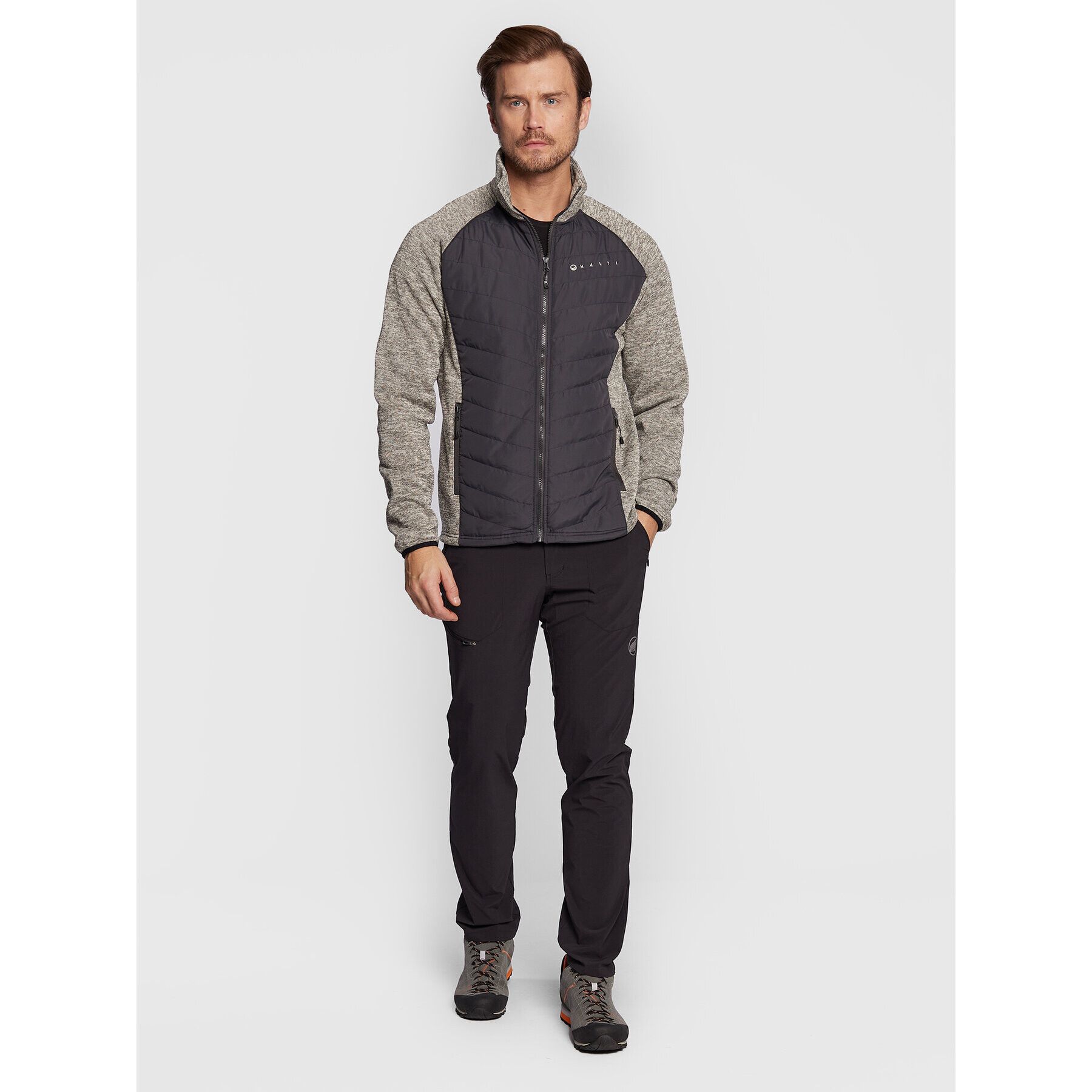 Halti Суитшърт Streams M Hybrid 088-0137 Сив Regular Fit - Pepit.bg