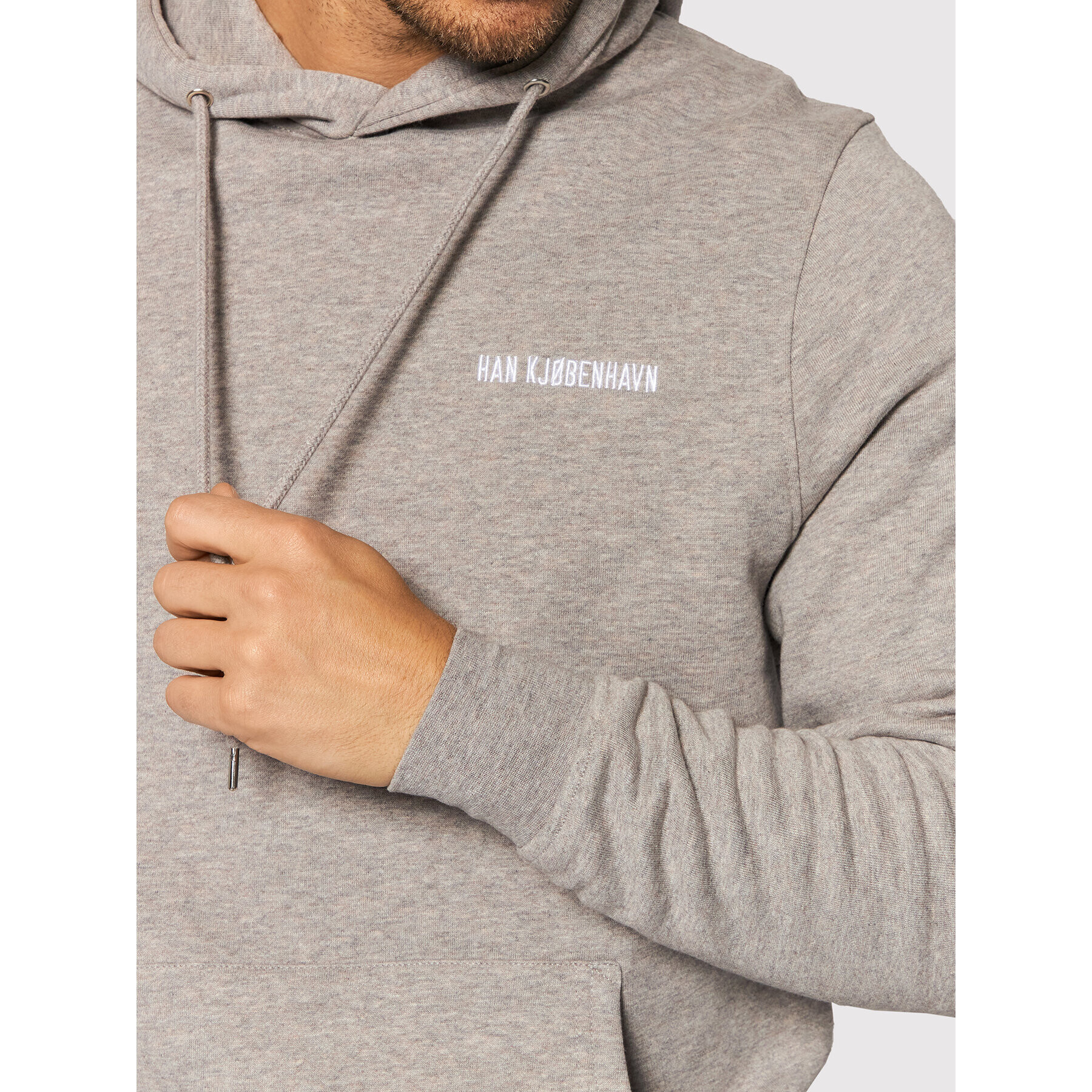 Han Kjøbenhavn Суитшърт M-40002 Сив Regular Fit - Pepit.bg