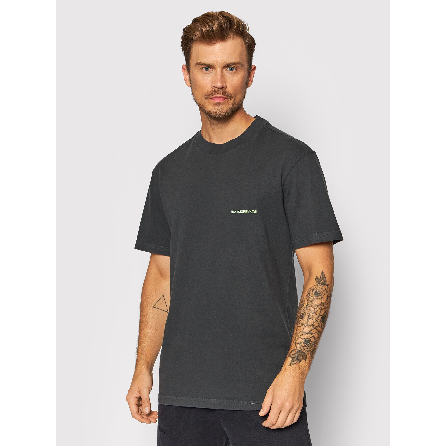 Han Kjøbenhavn Тишърт M-130173 Сив Regular Fit - Pepit.bg
