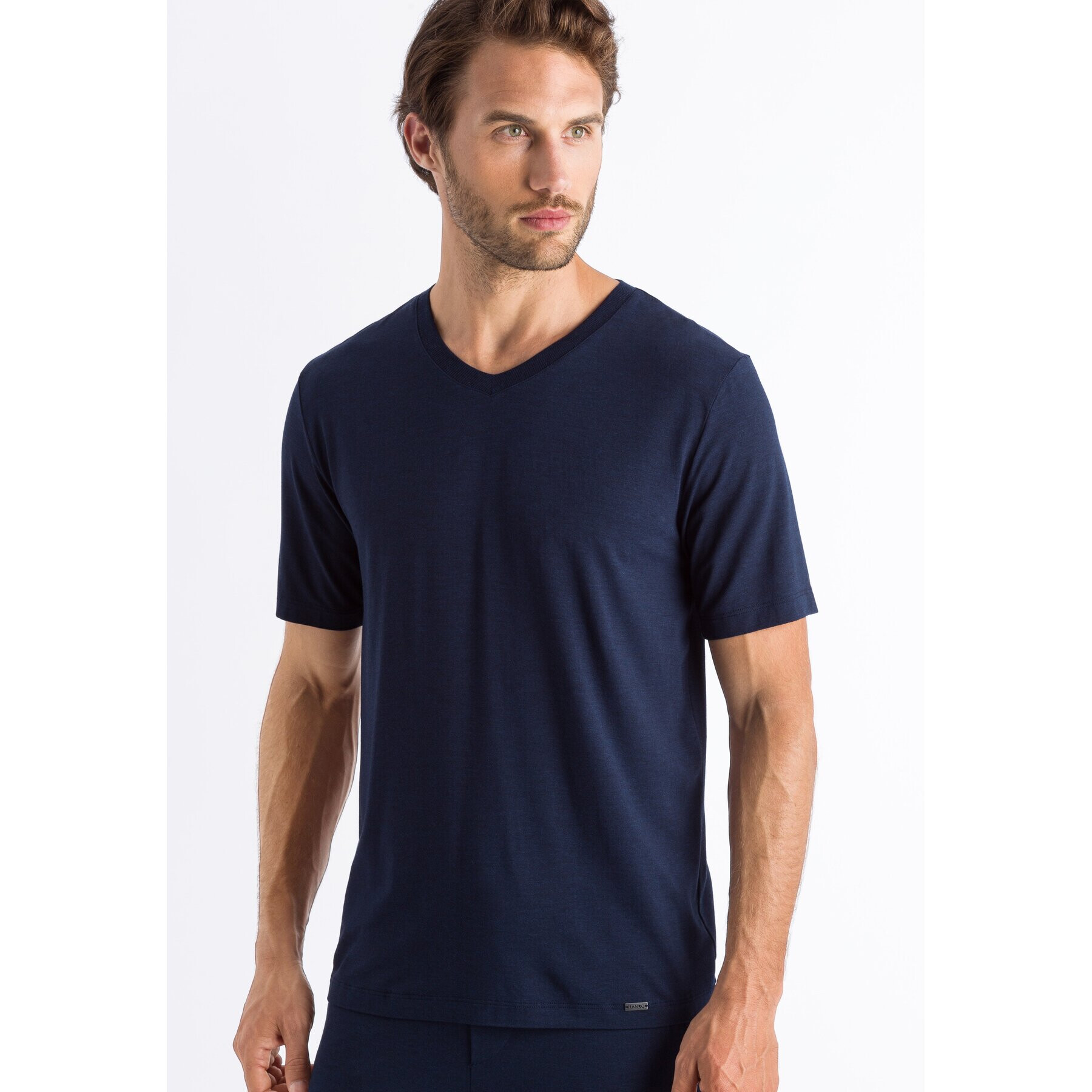 Hanro Тишърт Casuals 5035 Тъмносин Regular Fit - Pepit.bg