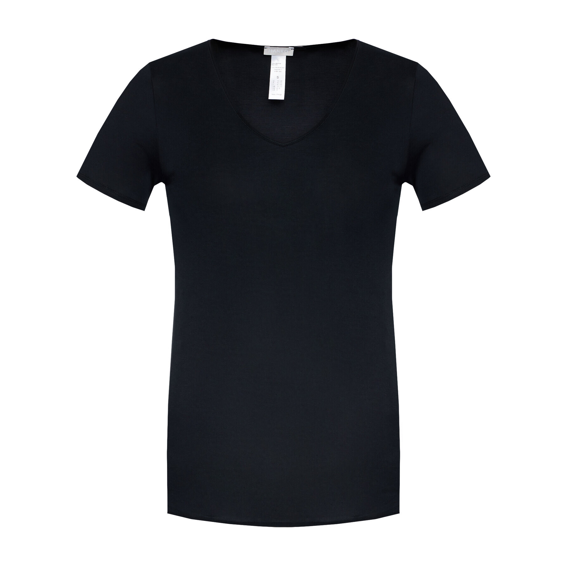 Hanro Тишърт Cotton Seamless 1603 Черен Slim Fit - Pepit.bg