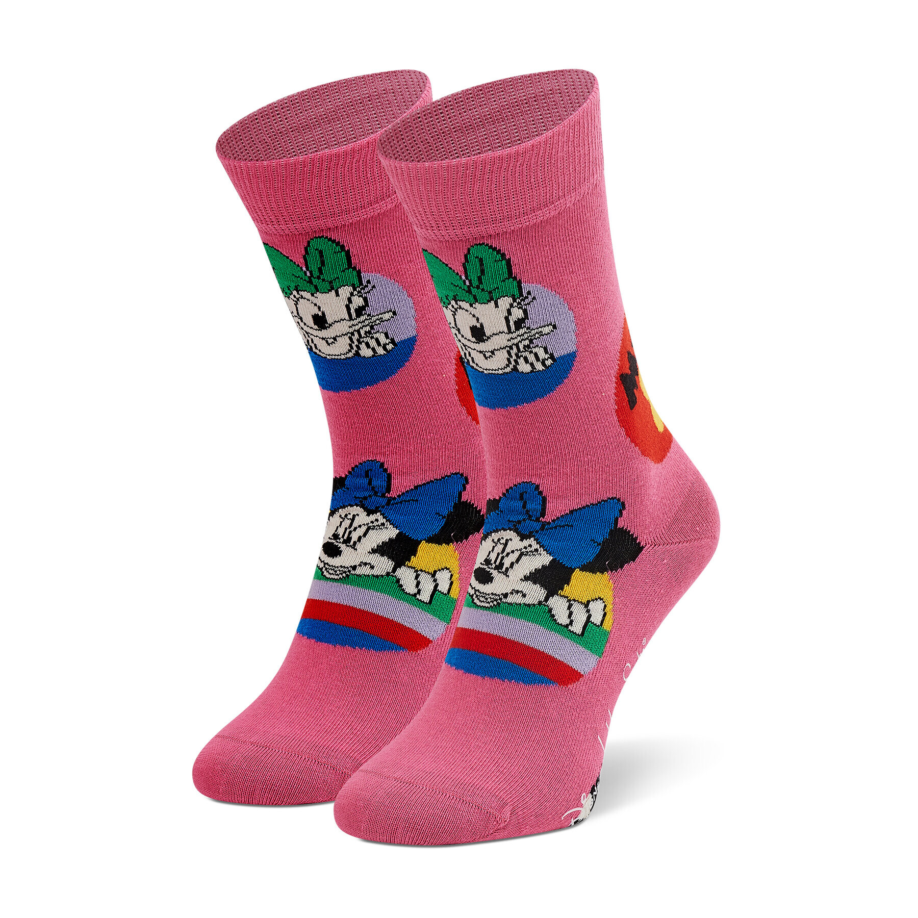 Happy Socks Чорапи дълги дамски DNY01-3302 Розов - Pepit.bg