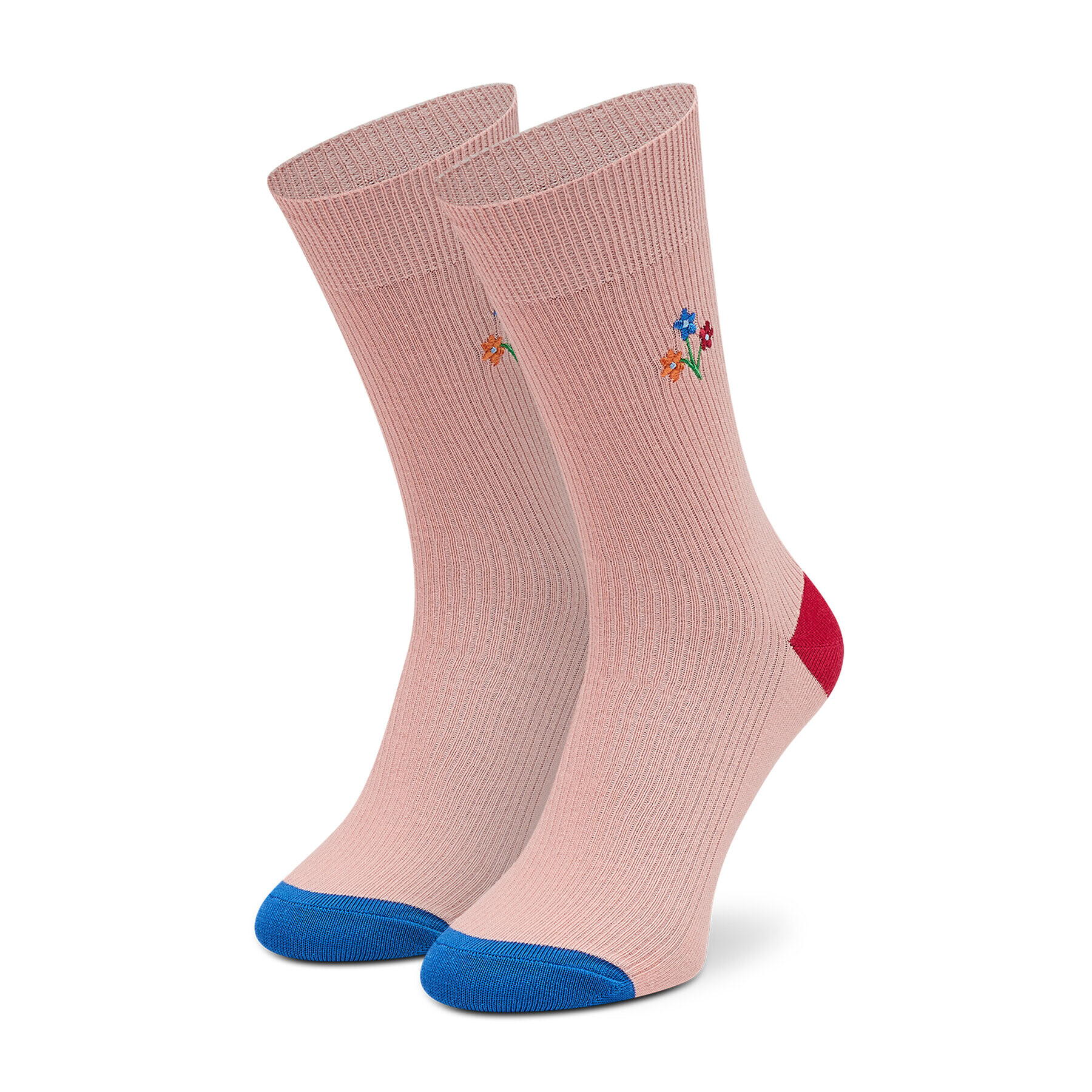 Happy Socks Чорапи дълги дамски REBOU01-3000 Розов - Pepit.bg